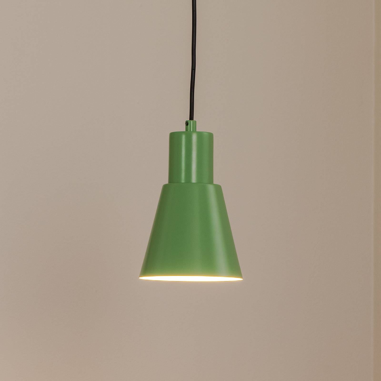 Żyrandol Konikkem, miętowo-zielona, metal, Ø 14 cm, E27