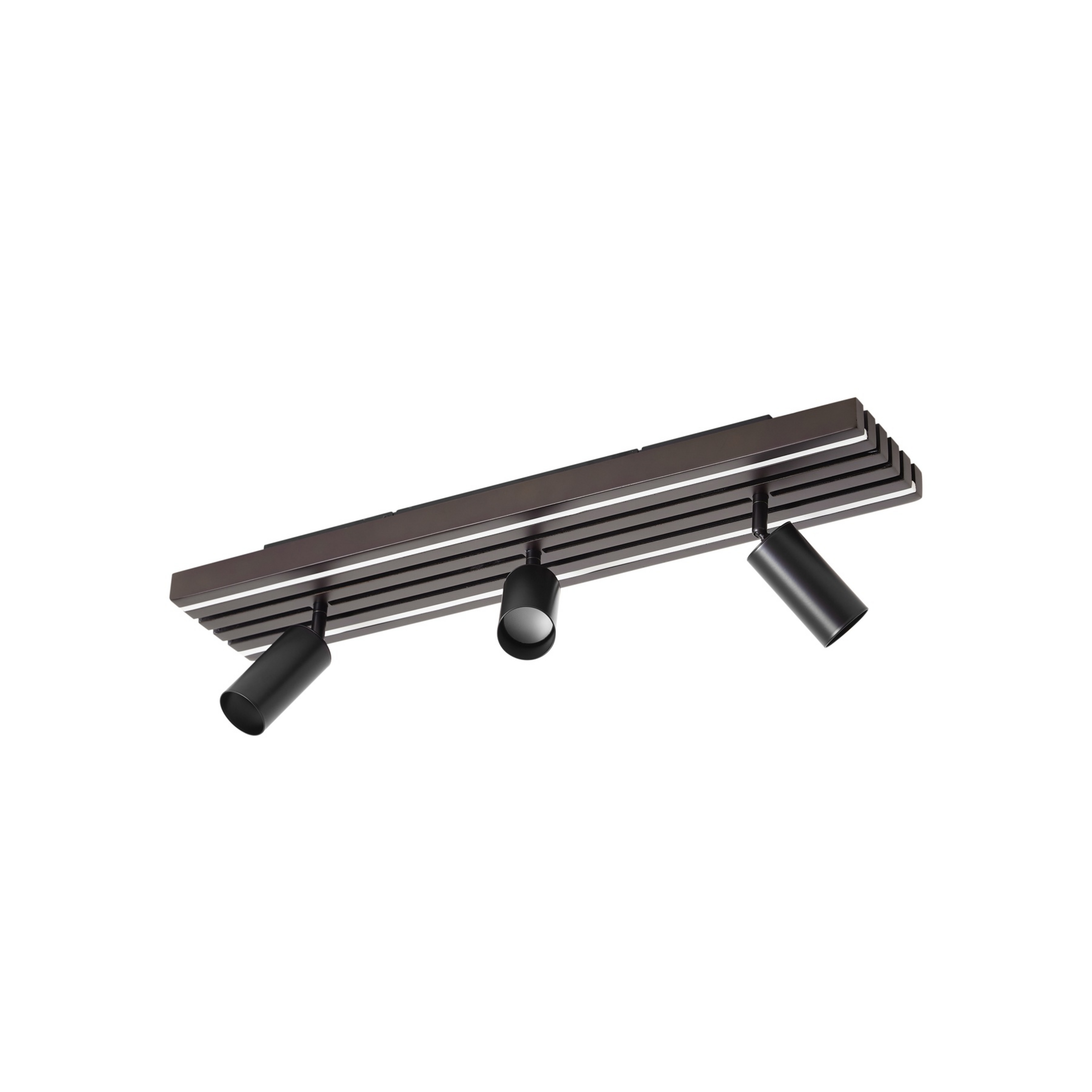 Spot pour plafond LED Tiron, à 3 lampes, 70 cm, chêne - Lucande