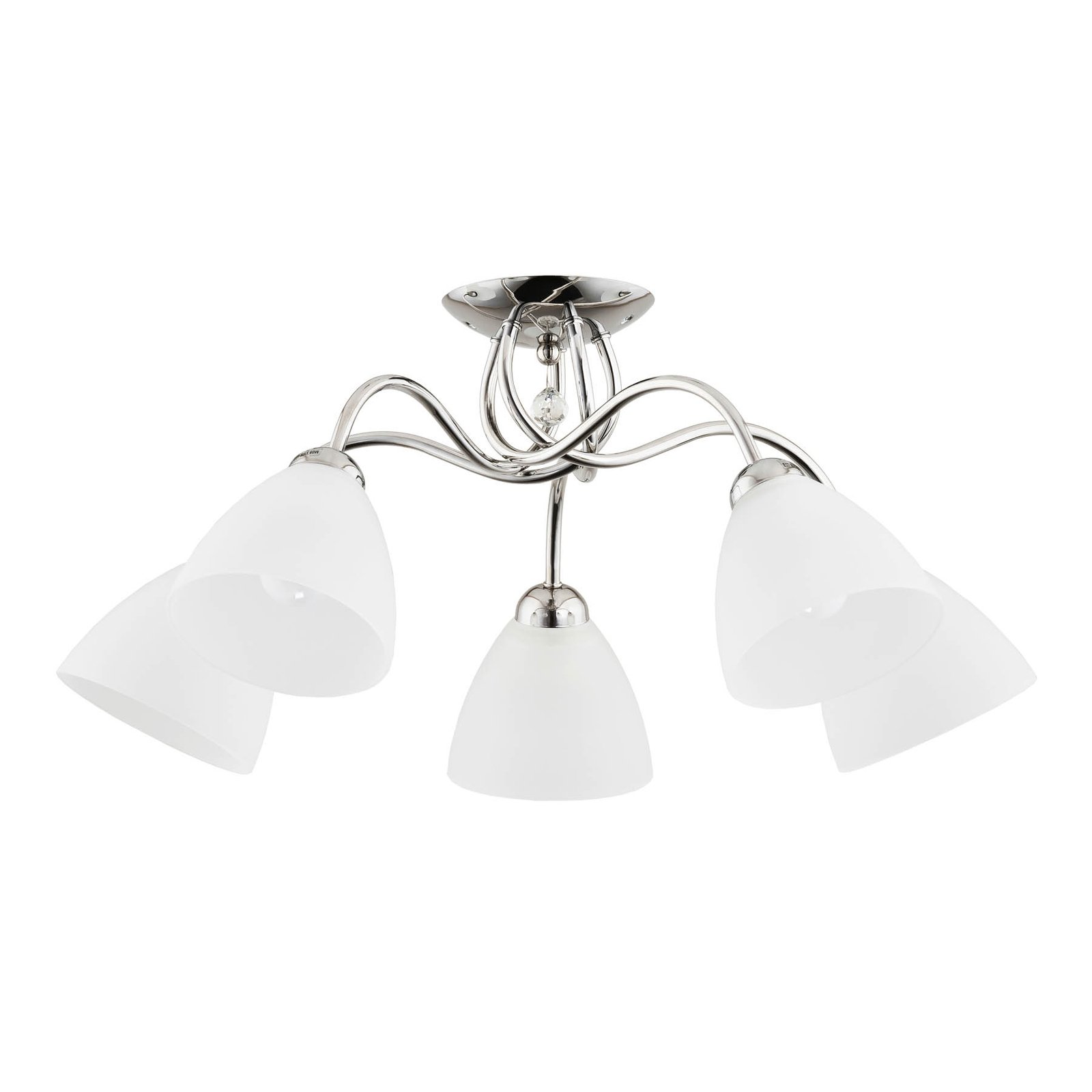 Svetlana ceiling light, five-bulb, silver