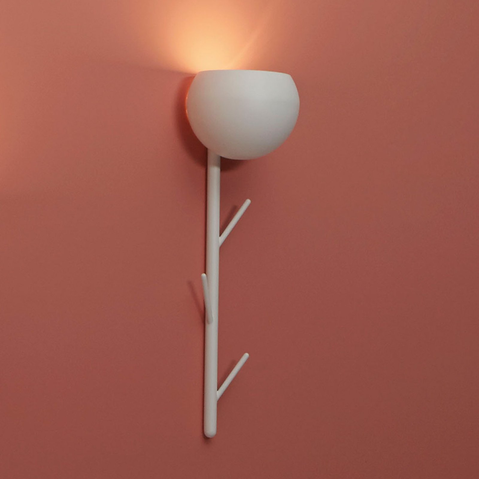 Gibas Wall light LED Cappero with coat hooks, for Living / Dining Room, metal, GU10, 10 W, energy efficiency: A++, W: 16 cm, H: 50 cm