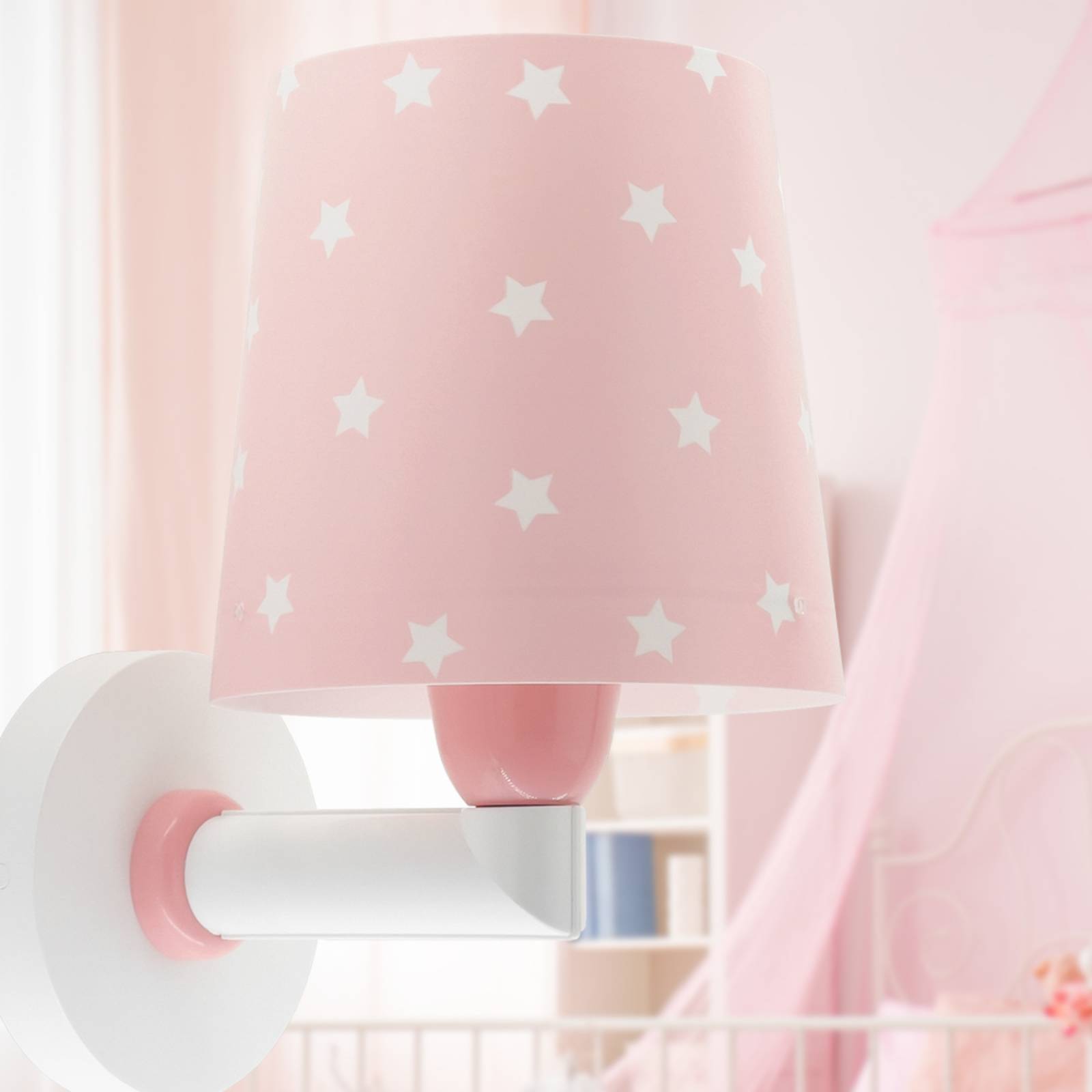 Dalber Star Light vegglampe til barnerom rosa