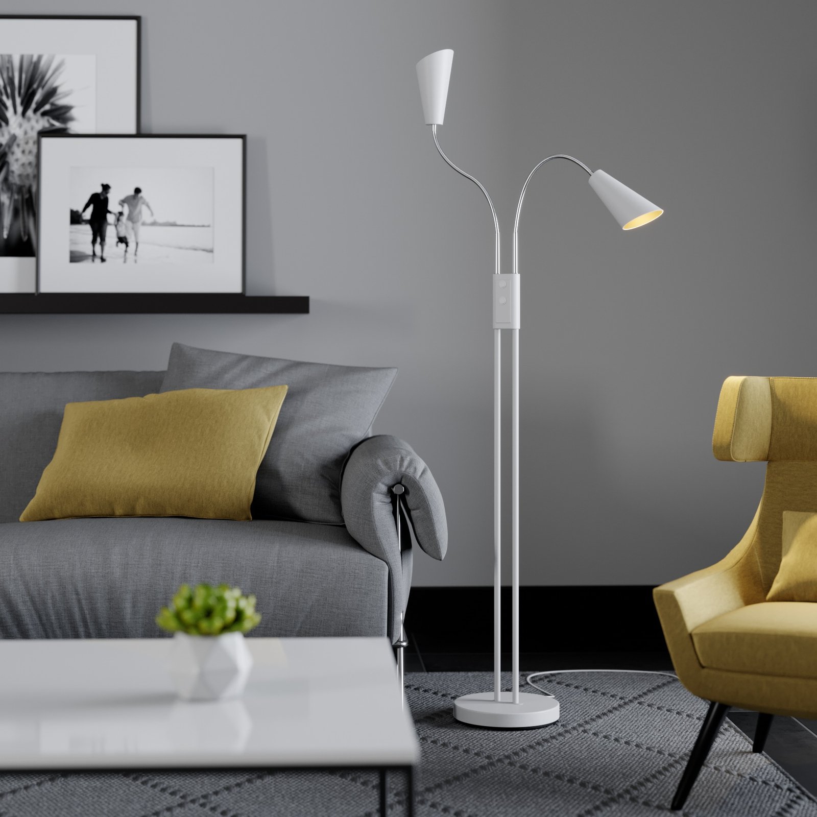 Medira 2 Lampadaire White - Lucande