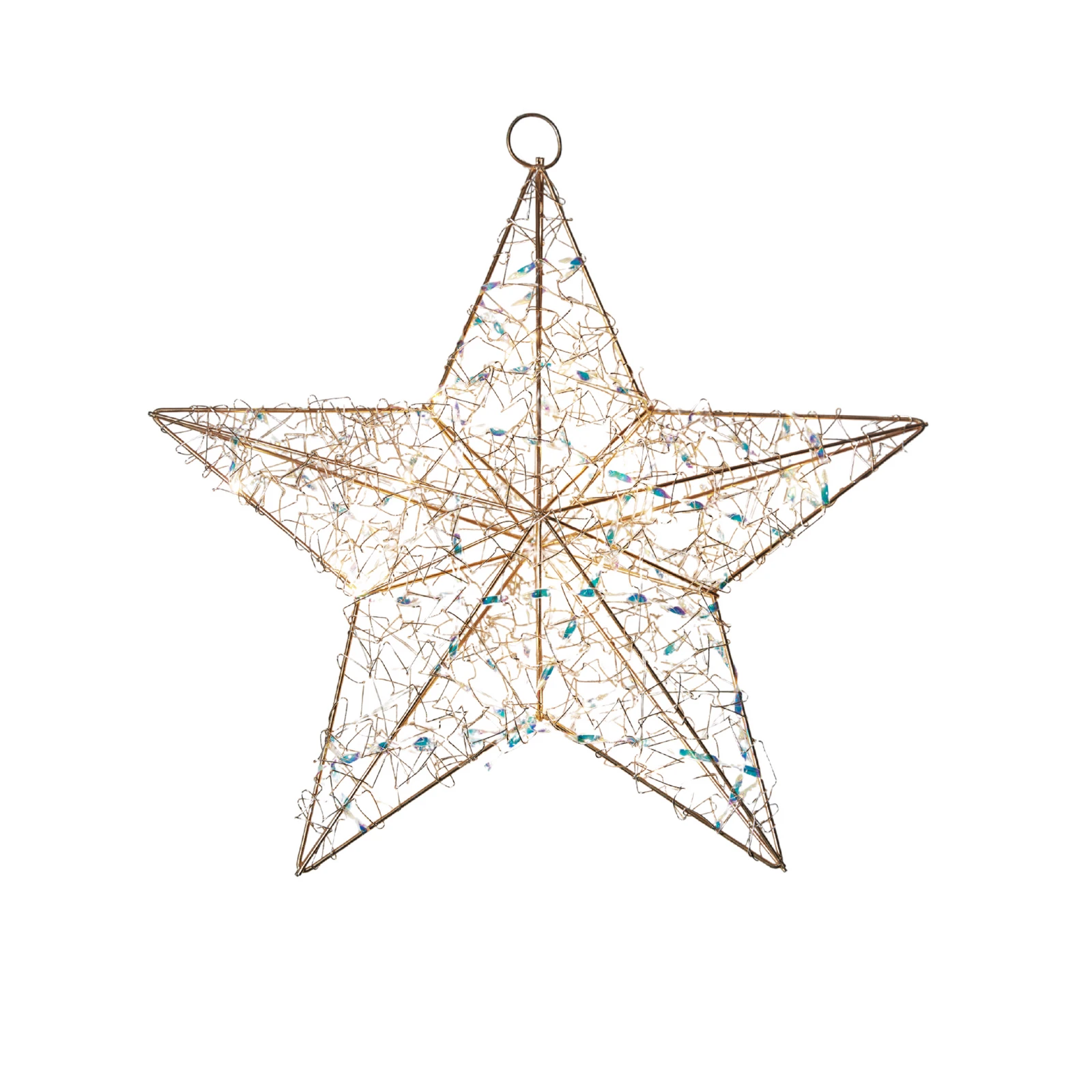 LED-Innendekoration Lily Star, gold, 40 x 40 cm, Batterie