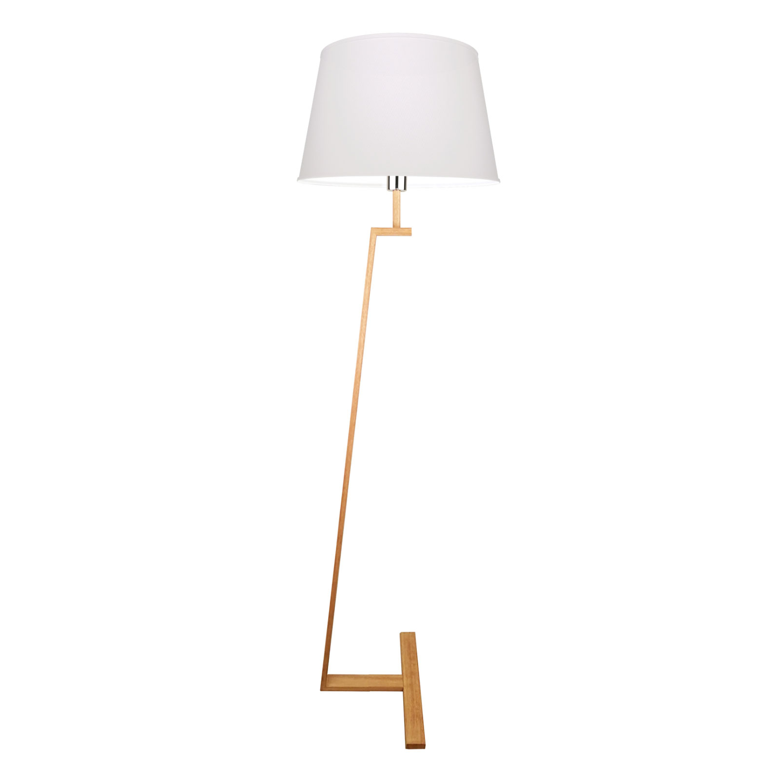Memphis LS floor lamp with fabric lampshade, white