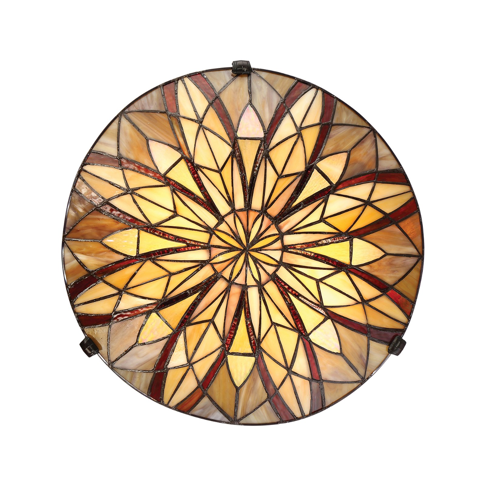 Victory ceiling light, Tiffany-style lampshade