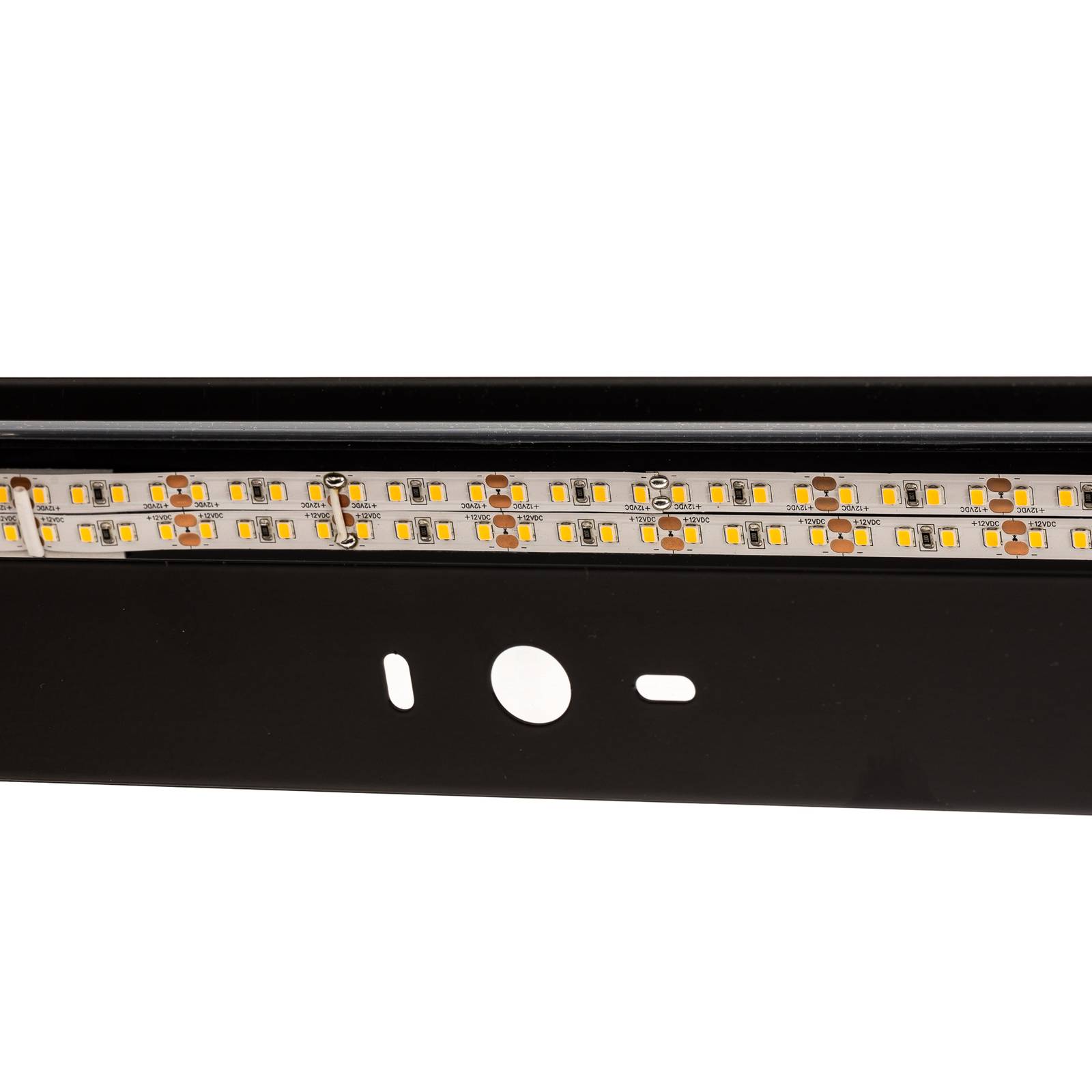 Mera kinkiet LED, szerokość 120cm, czarny, 4000K