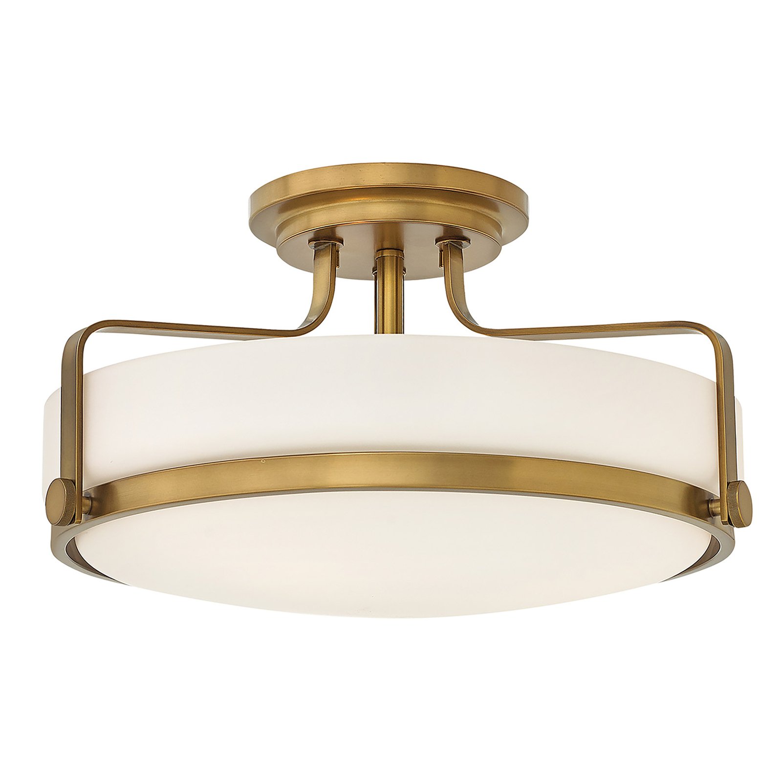 Harper semi-flush ceiling lamp Ø 36.6cm, old brass