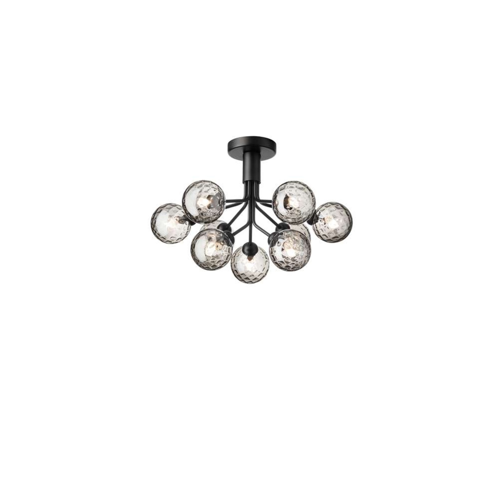 Apiales 9 Stropna lampa Satin Crna/Optic Smoked - Nuura