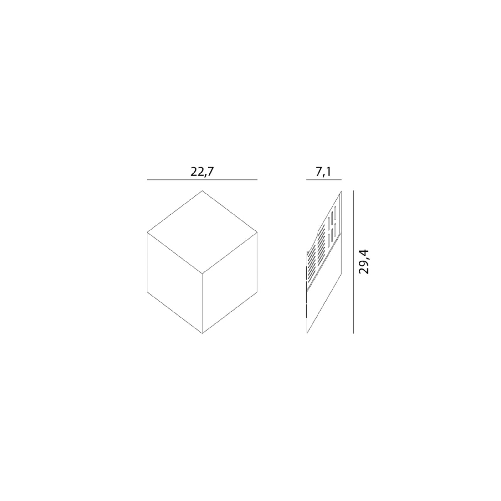 QB W0 Wall Lamp Phase Dim. Matt White - Rotaliana