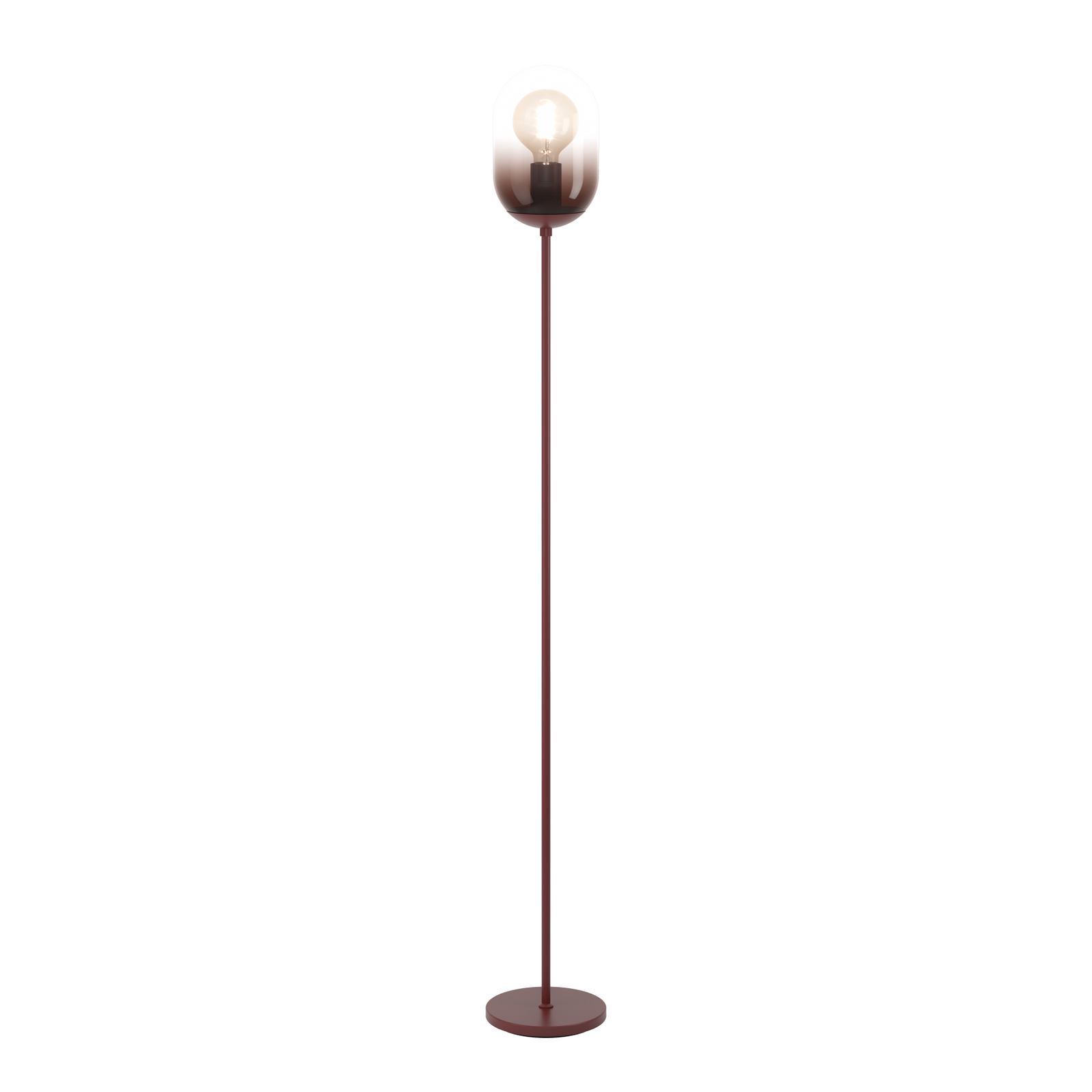 Stojacia lampa Lequile, hnedá, sklo, kov, E27, výška 140 cm Stojacia lampa Lequile, hnedá, sklo, kov, E27, výška 140 cm