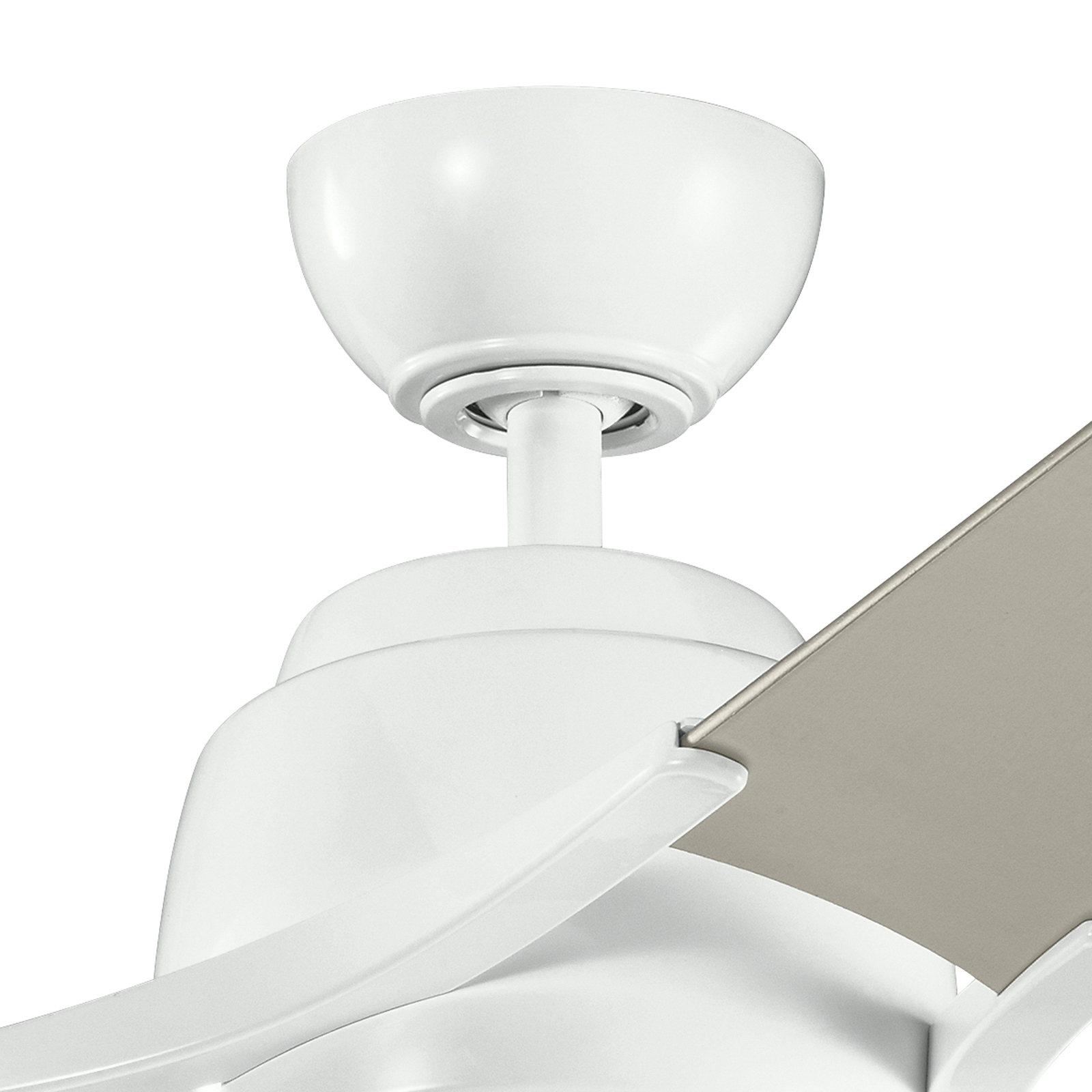 Stropný LED ventilátor Zeus 3 bielo-strieborná