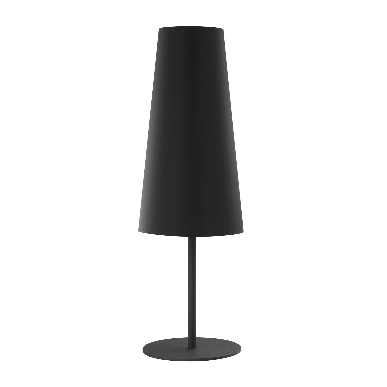 TK LIGHTING Umbrella table lamp, height 50 cm, black, for Living / Dining Room, fabric, metal, E27, 15 W, energy efficiency: A++, H: 50 cm