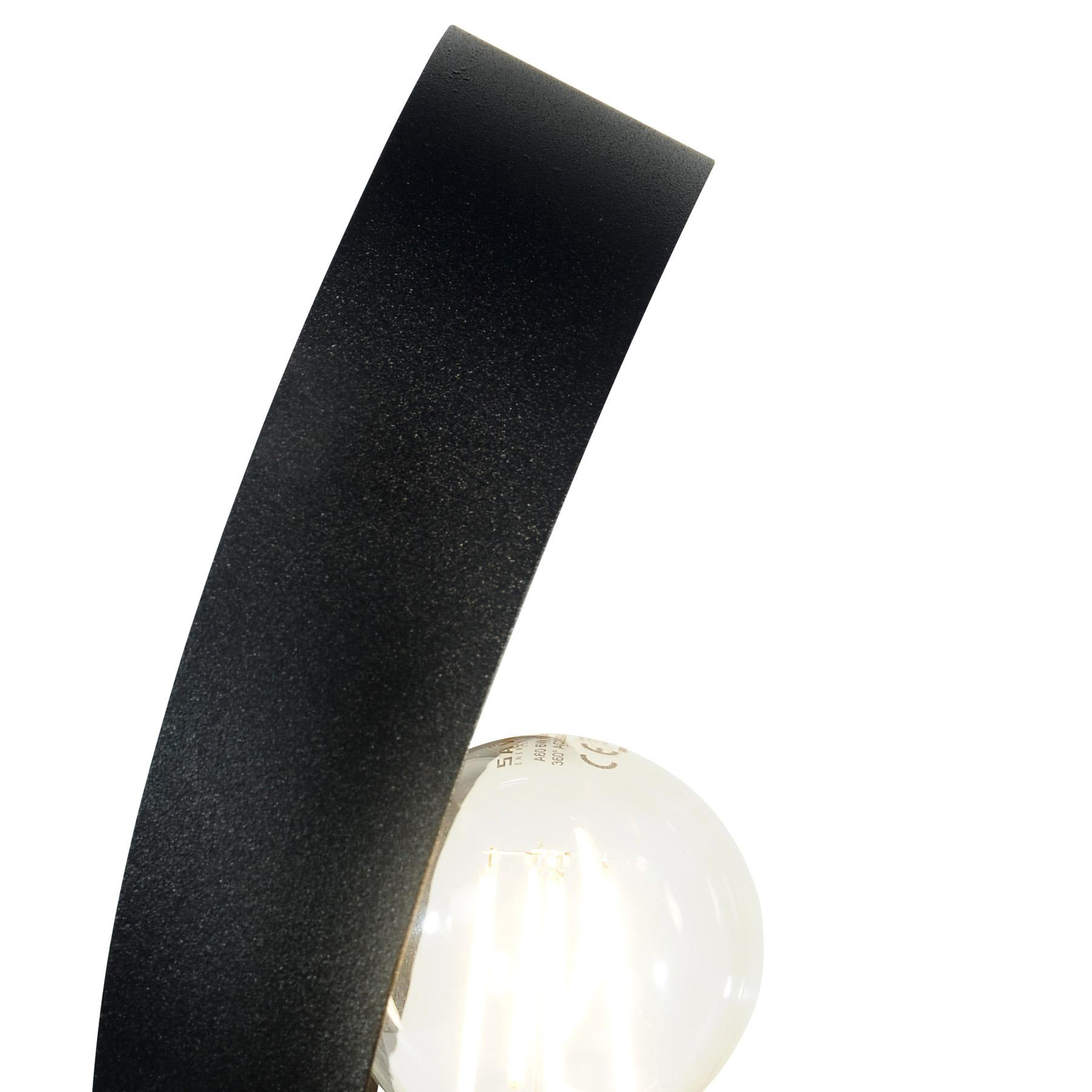 Euluna Petla lámpara de mesa, negro/oro, metal, Ø 19 cm