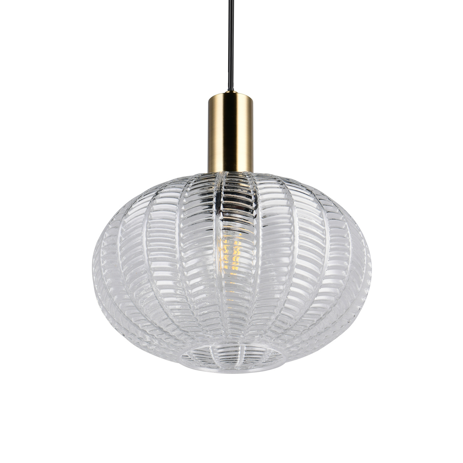 Elvezia lógó világítás, átlátszó, Ø 26 cm, üveg, E27