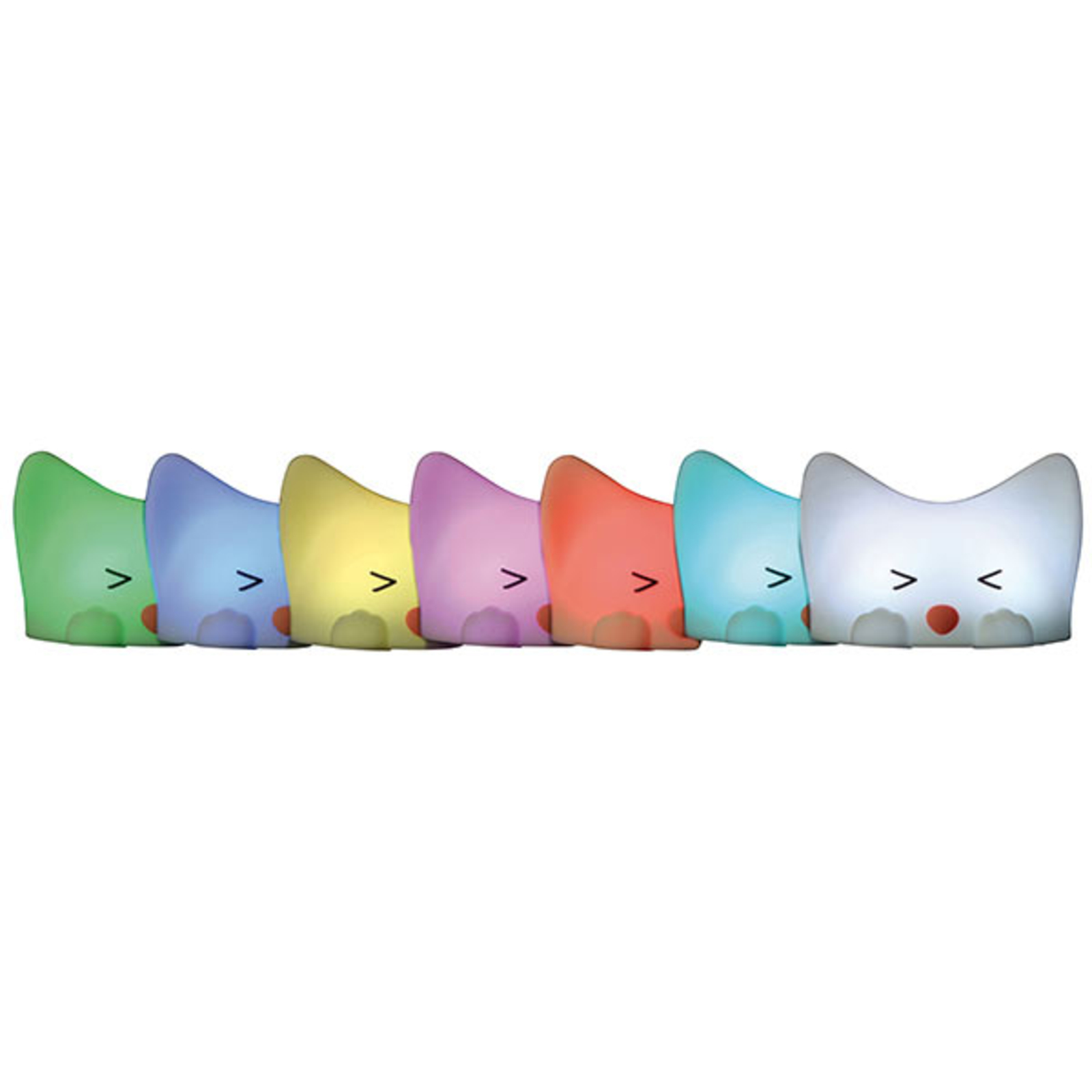 Lampka nocna LED Catty Cat, 7 kolorów + dźwięk