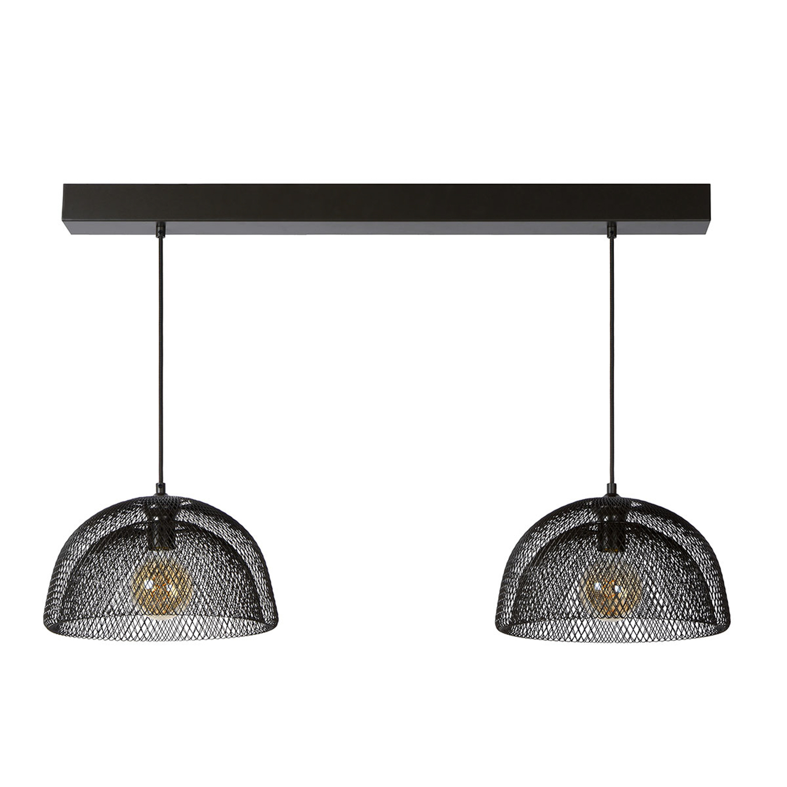 Hanglamp Mesh, 2-lamps, zwart