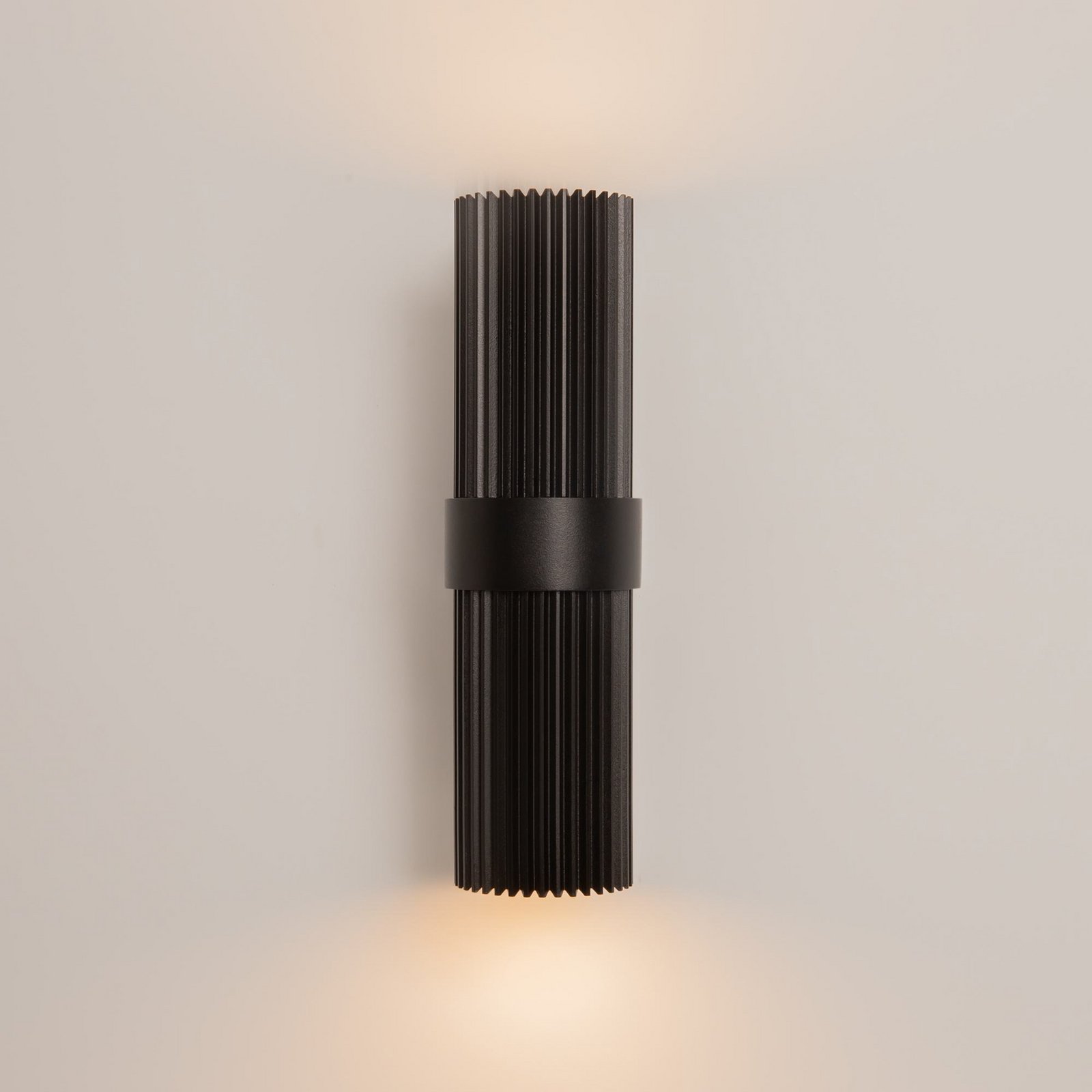 DYNAMICS wall light, black, height 23 cm, metal, up/down