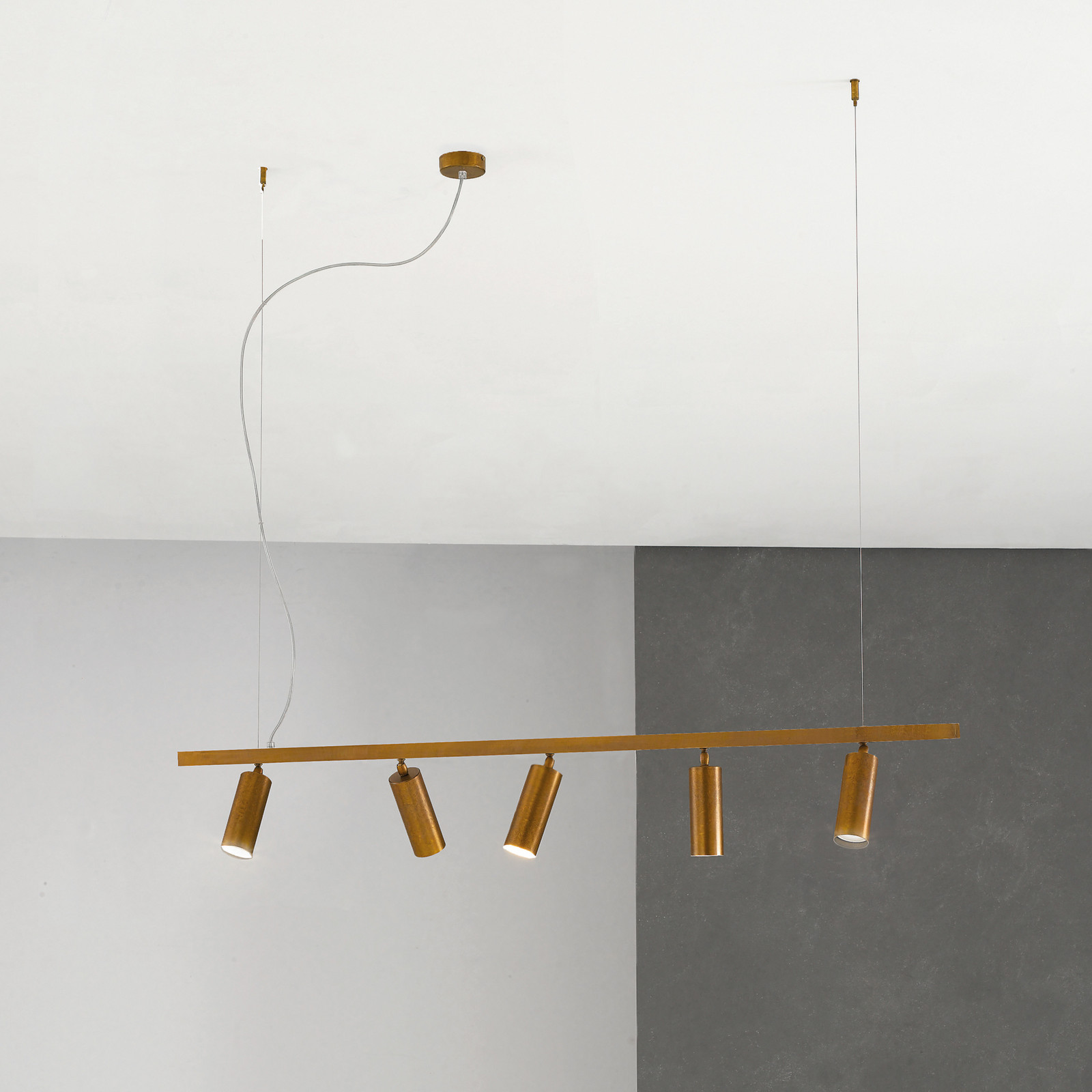 Cremasco Lampă suspendată 7531 alamă brunată 5 becuri GU10 - Camera de zi / sufragerie - Modern