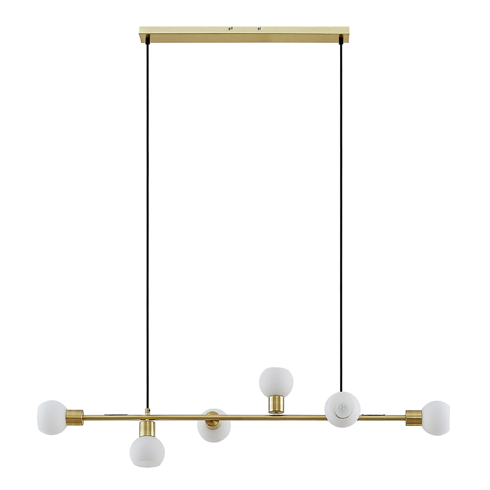 Lindby Biscala Hängeleuchte messing/opal