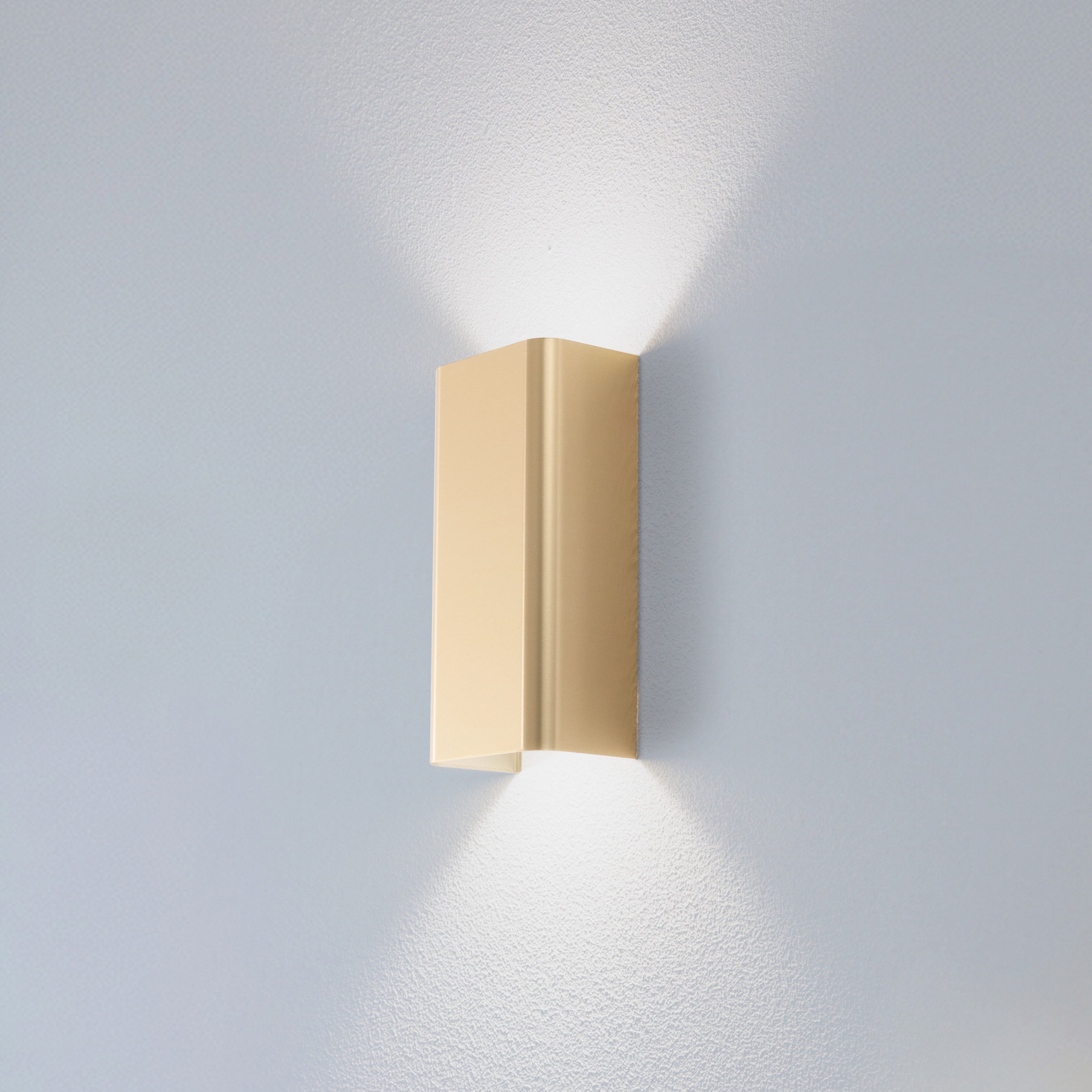 Wandleuchte Bergen, goldfarben, Metall, 23 cm hoch, GU10