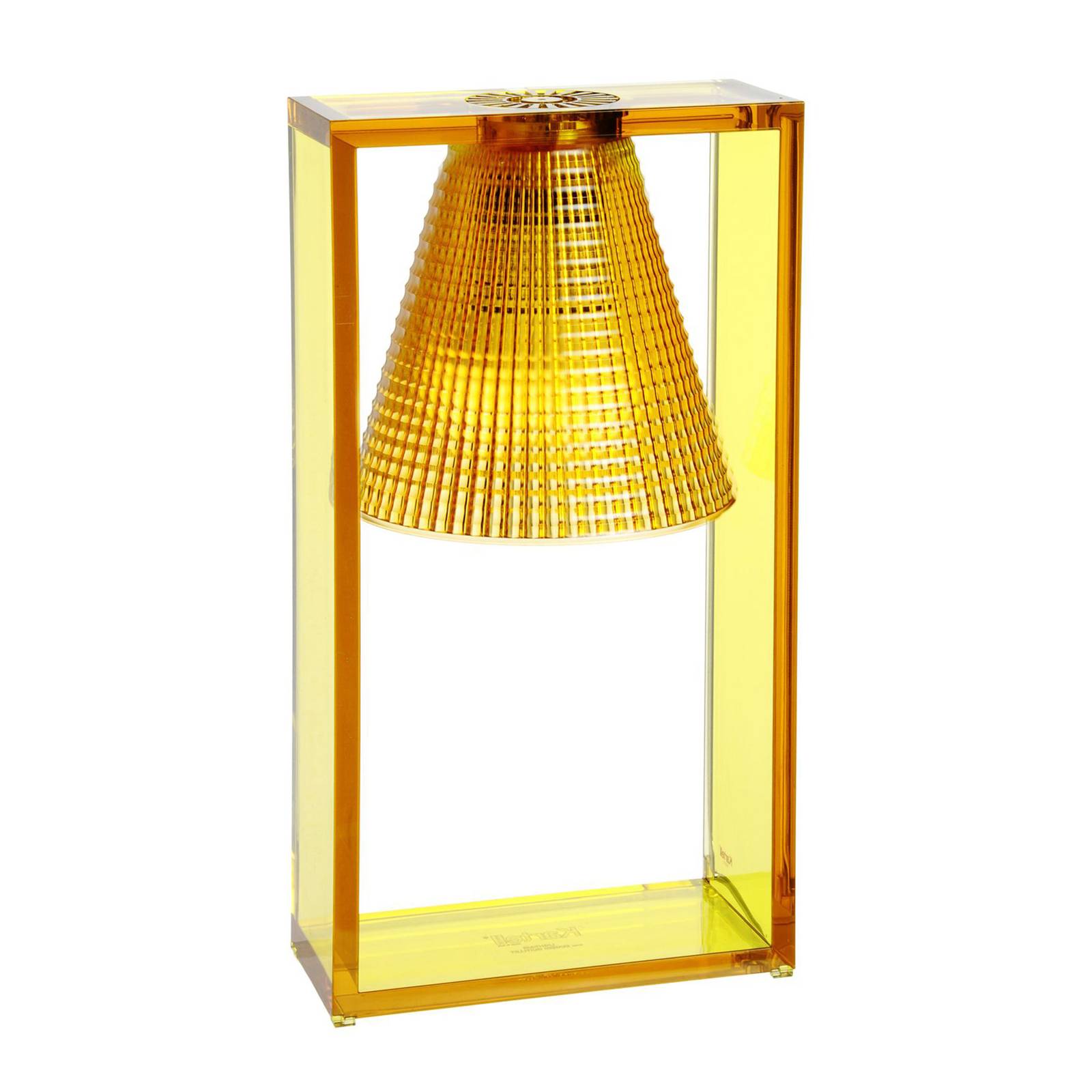 Kartell Light-Air table lamp, amber, for Living / Dining Room, thermoplastic technopolymer, E14, 4 W, W: 17 cm, H: 32 cm