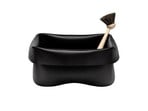 Washing-Up Bowl w/Washing-Up Brush Black/Beech - Normann Copenhagen