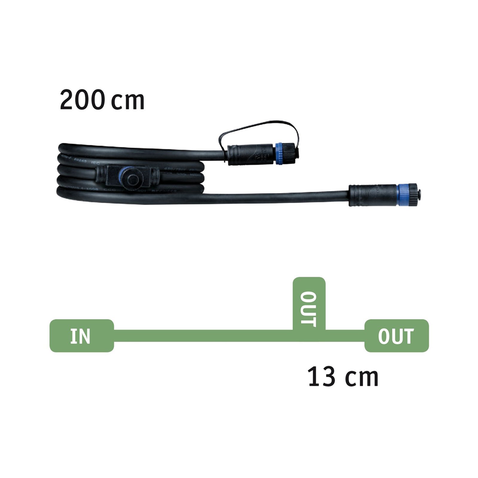 Paulmann Plug & Shine 93926 Câble 2m, 1 in/2 off