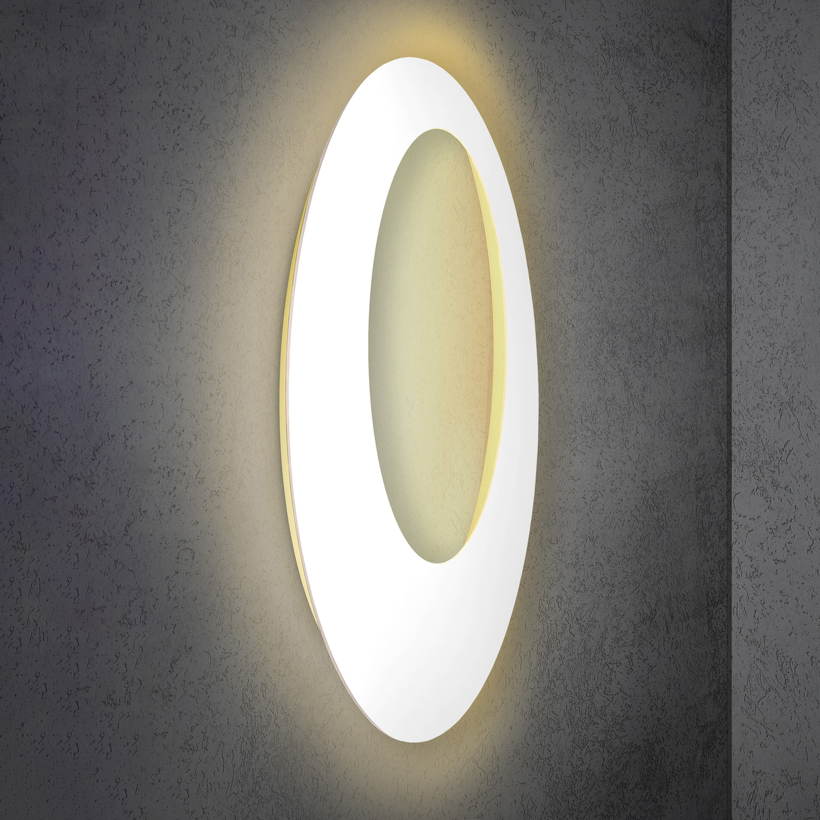 Escale Blade Open LED-vägglampa, vit, Ø 95 cm