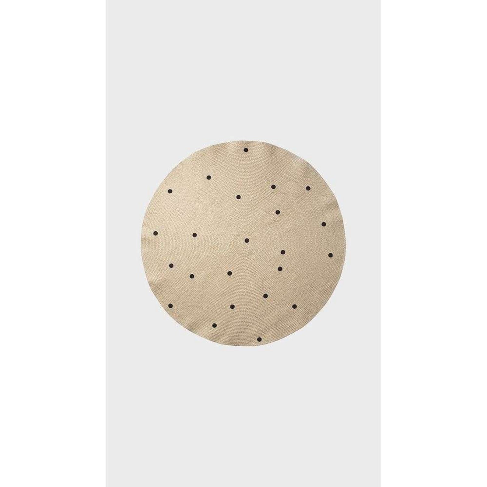 Jute Rug Large Black Dots - Ferm Living