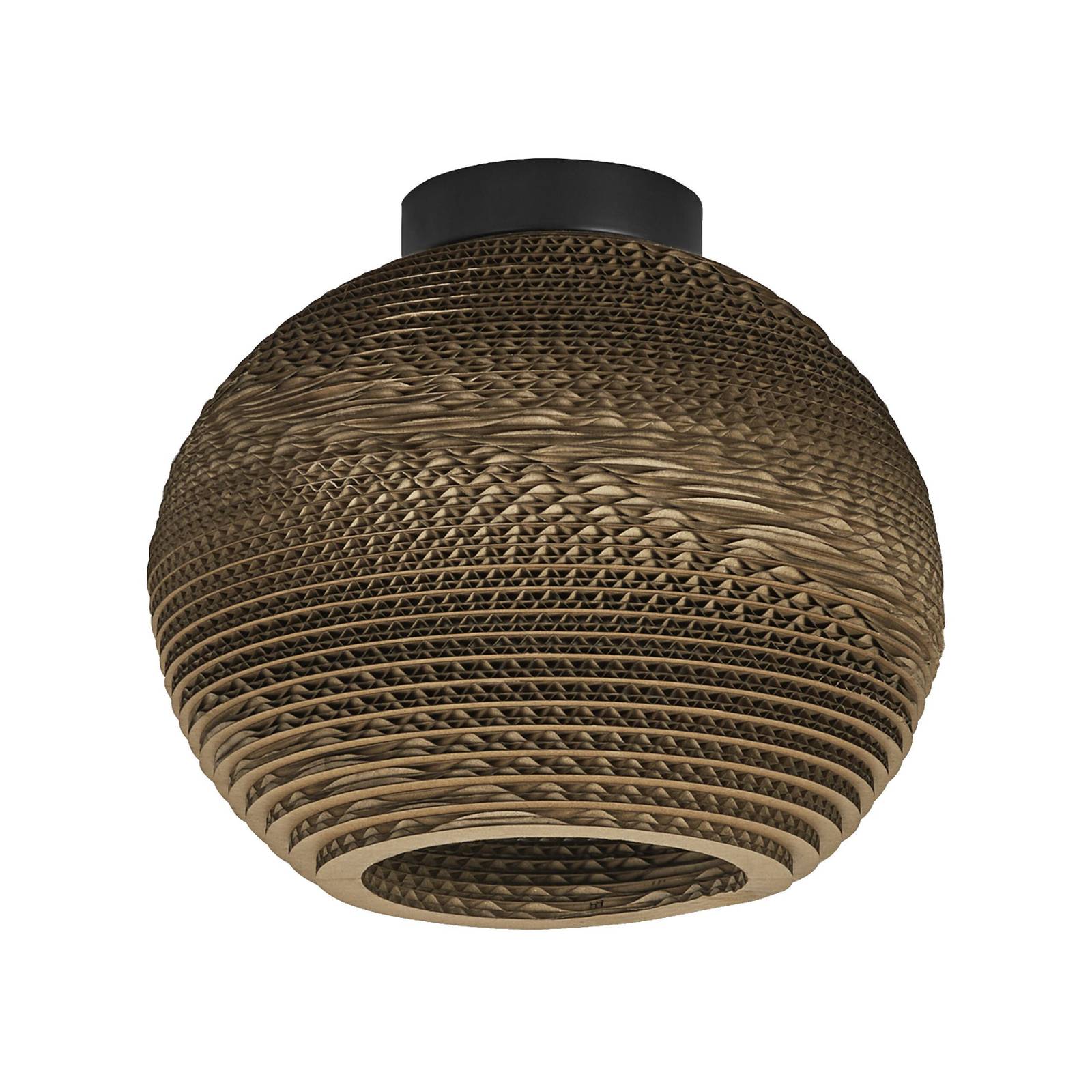 LEDVANCE Deckenleuchte Ball, Ø 26 cm, braun, Wellpappe, E27