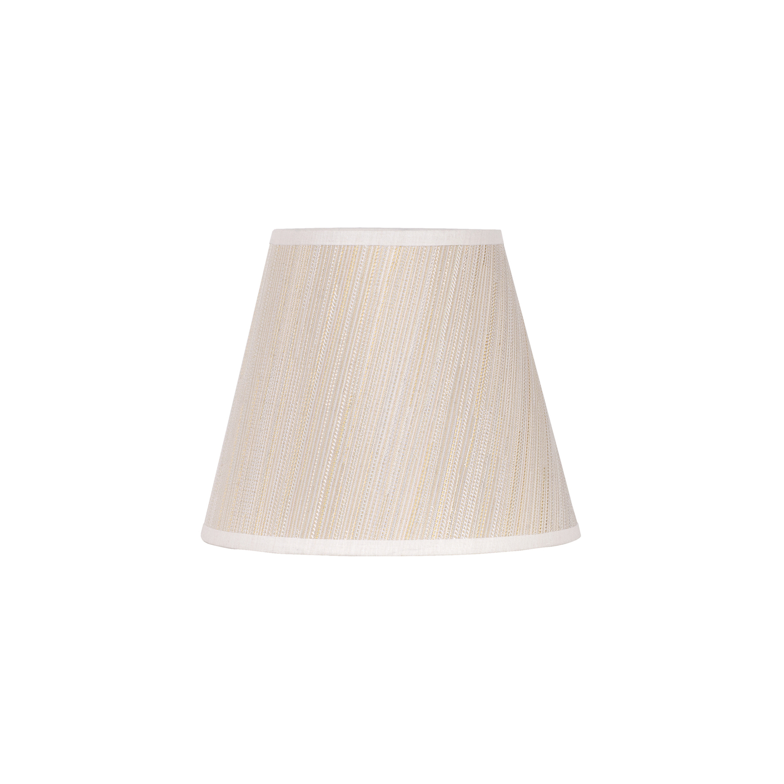 Lampeskjerm Sofia høyde 15,5 cm hvit/gull stripete