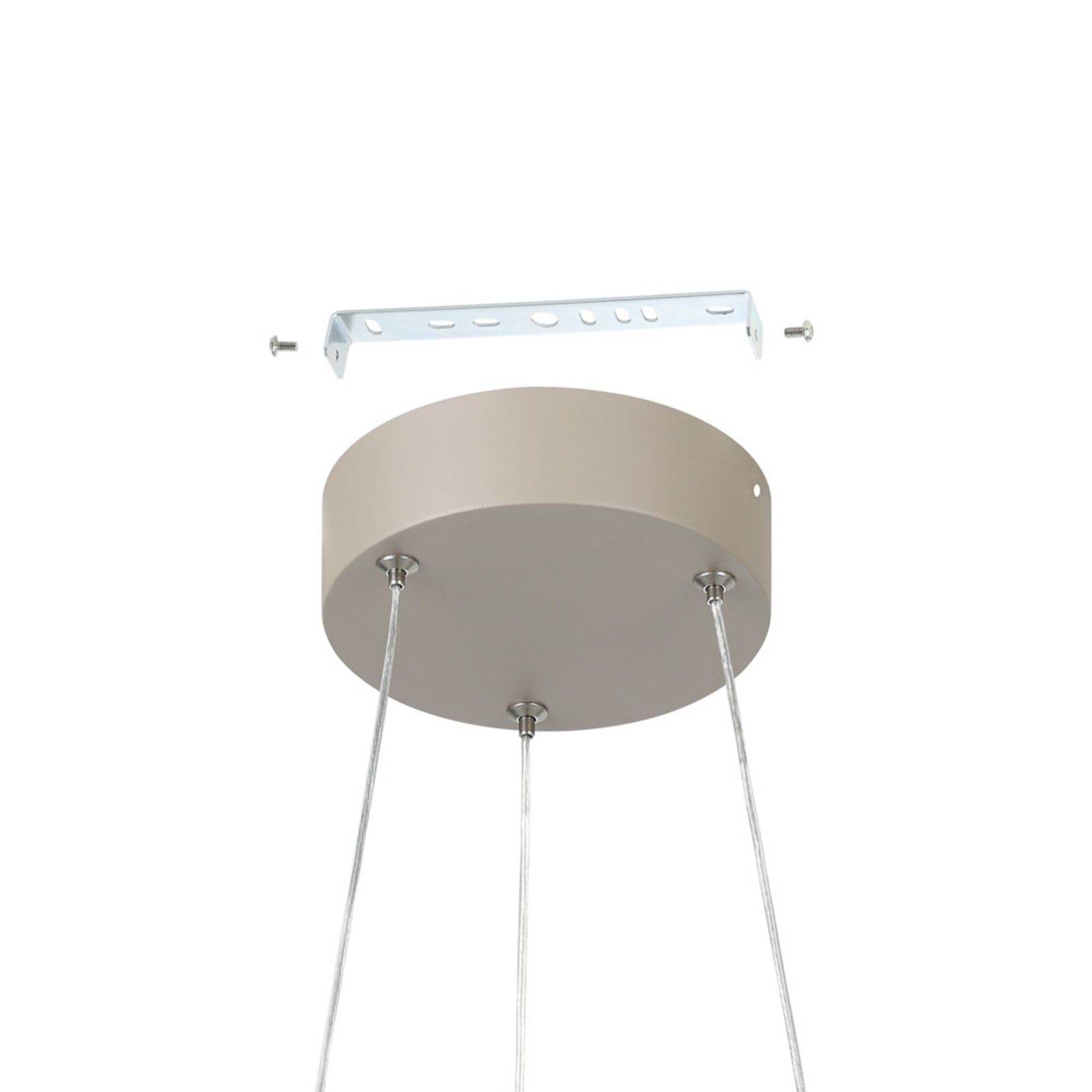 EGLO LED hanglamp MEZZOMONTE, beige, Ø 48 cm, CCT EGLO LED hanglamp MEZZOMONTE, beige, Ø 48 cm, CCT