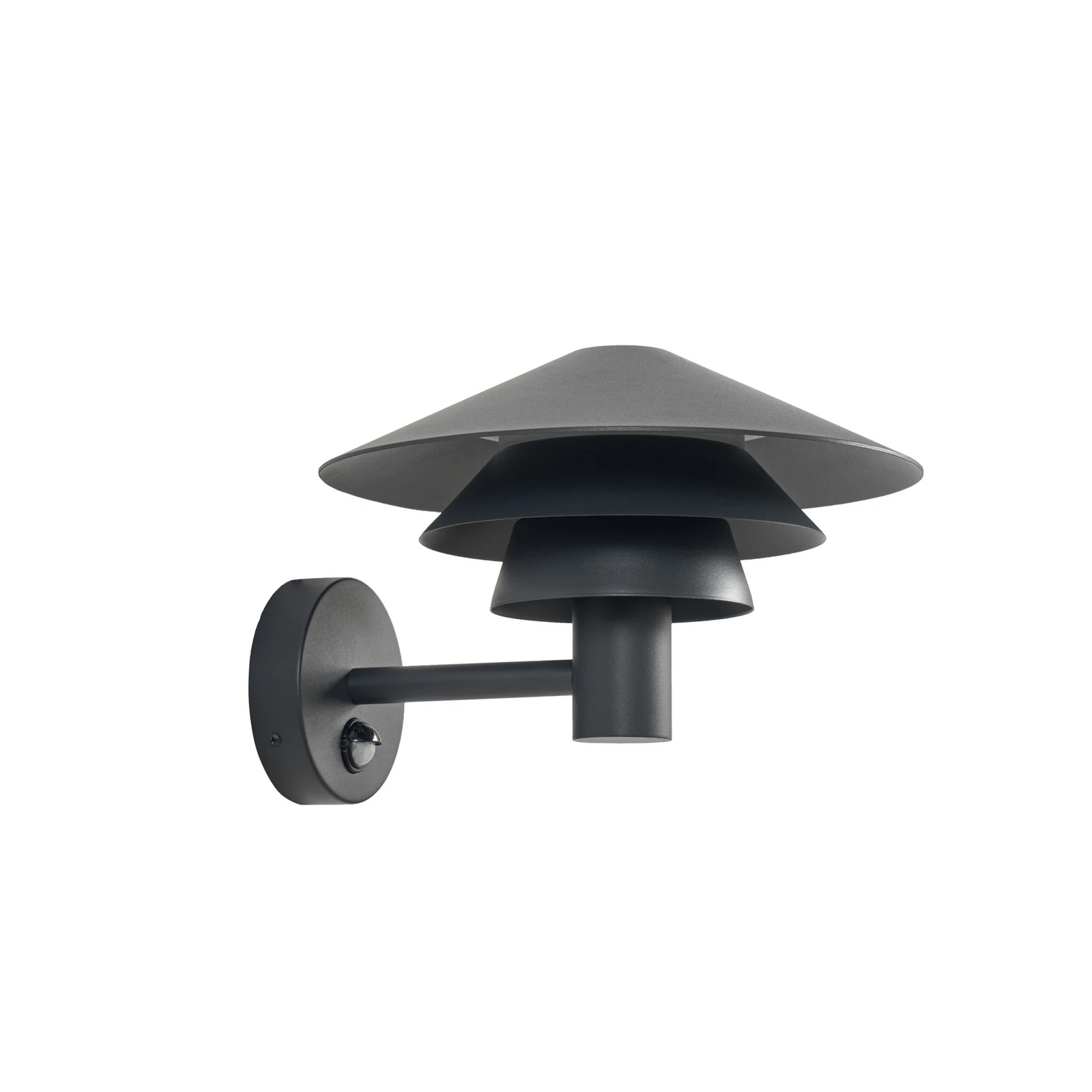 Candeeiro de parede exterior LED Lucande Montaro, antracite, IP54 com sensor