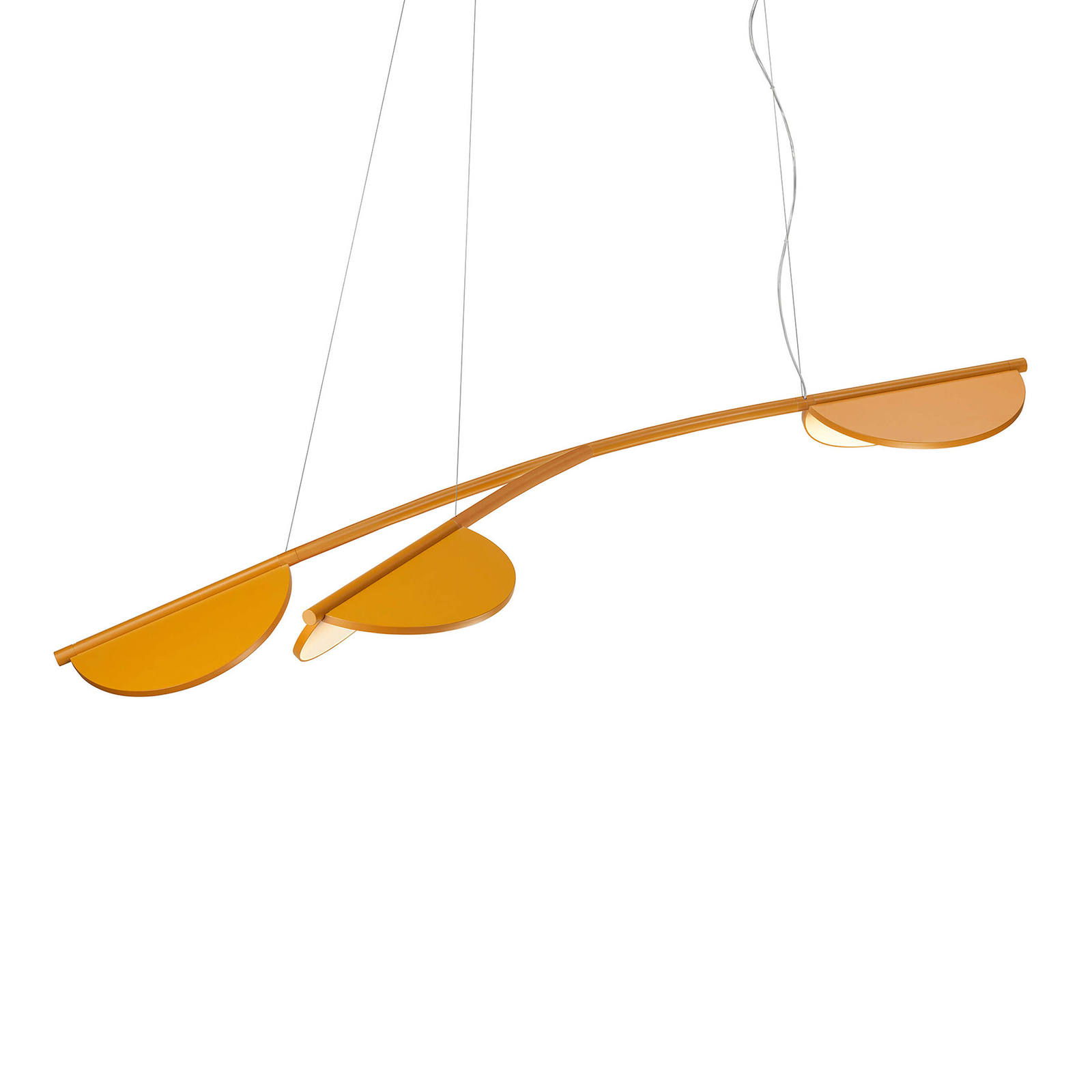 FLOS Almendra Organic hanging light, three-bulb