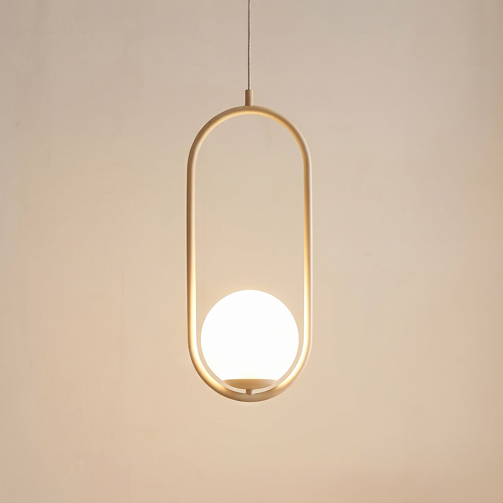 ALDEX Dione lampă suspendată opal/crem 1 bec - Camera de zi / sufragerie - Modern - crem alb-opal - Sticlă