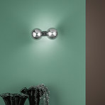 Wandleuchte HONEY, Höhe 23 cm, schwarz/rauchgrau, 2-flg.