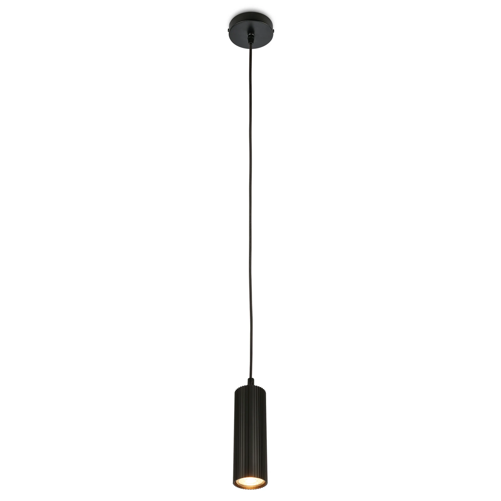 Suspension Ida, noire, à 1 lampe, Ø 10 cm, GU10