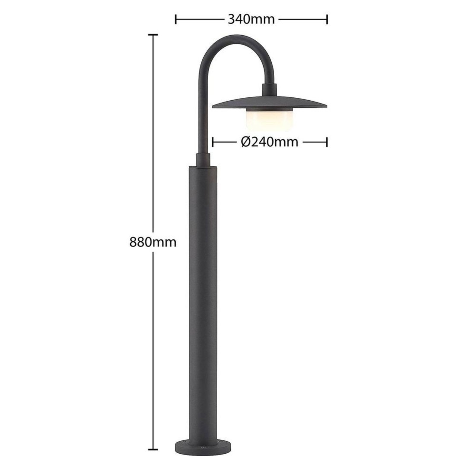 Zamalino Zahradní Lampa Dark Grey - Lucande