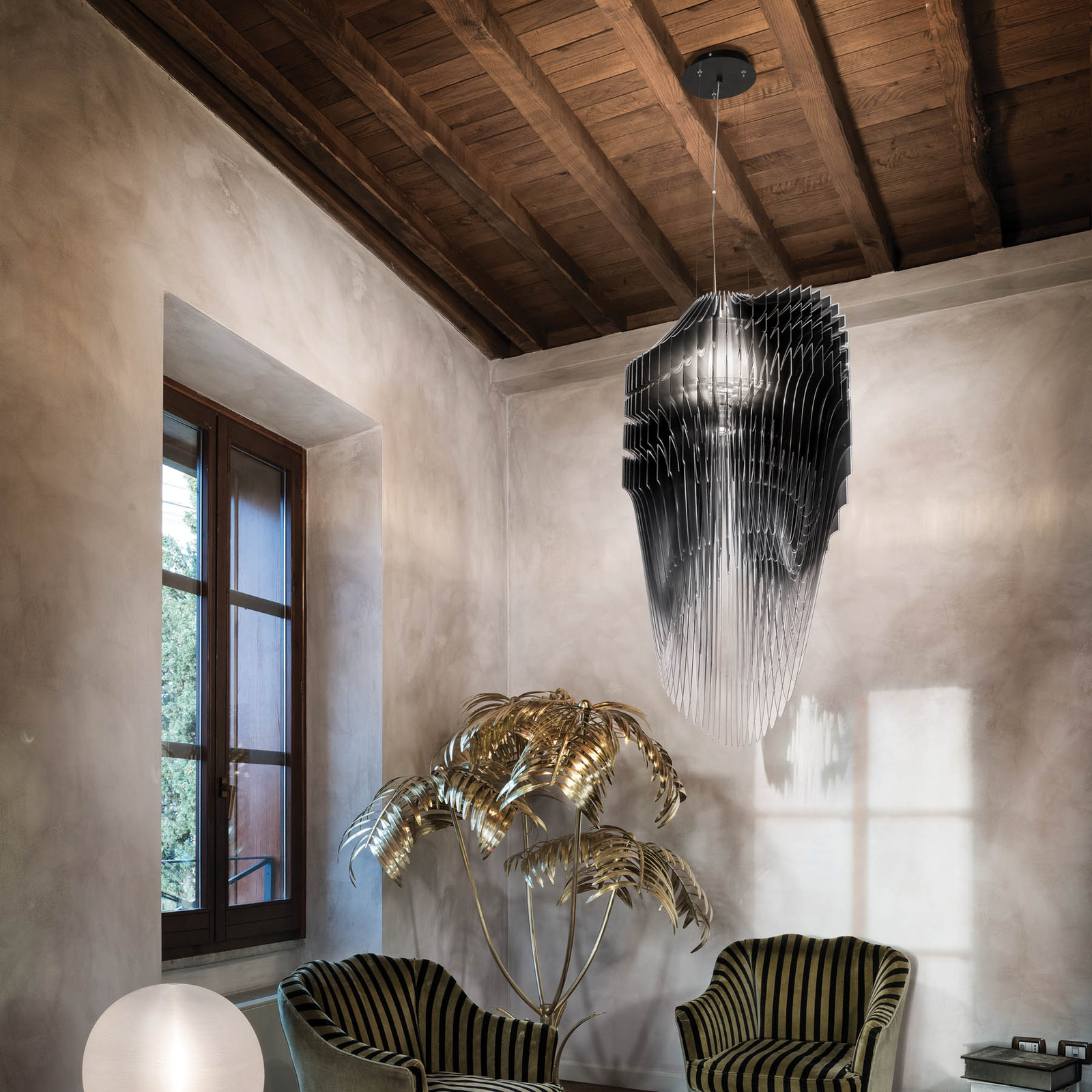 Avia Pendant S Nero - Slamp