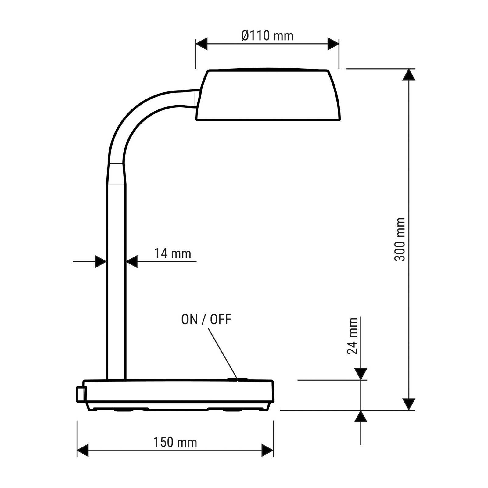 LED-Tischleuchte MAULabby, rot, Kunststoff, Höhe 30 cm günstig online kaufen