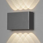 Chieri LED outdoor wall light, 8-bulb, anthracite