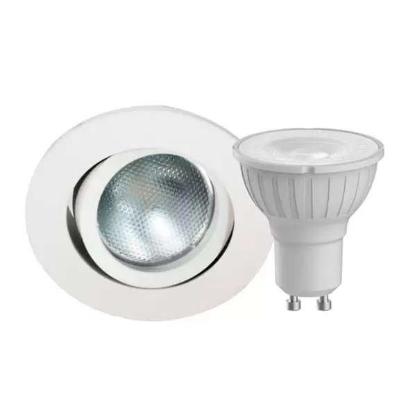 Lampenwelt Megatron DecoclicSet LED-Einbauspot GU10 5W weiß