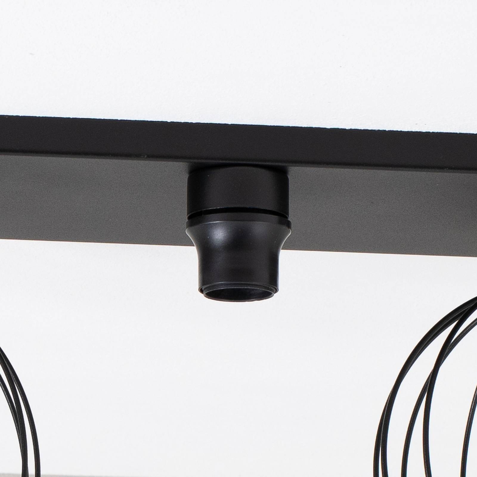 Lampa sufitowa Nest, 4-punktowa, 83 cm, czarna, metal, E27