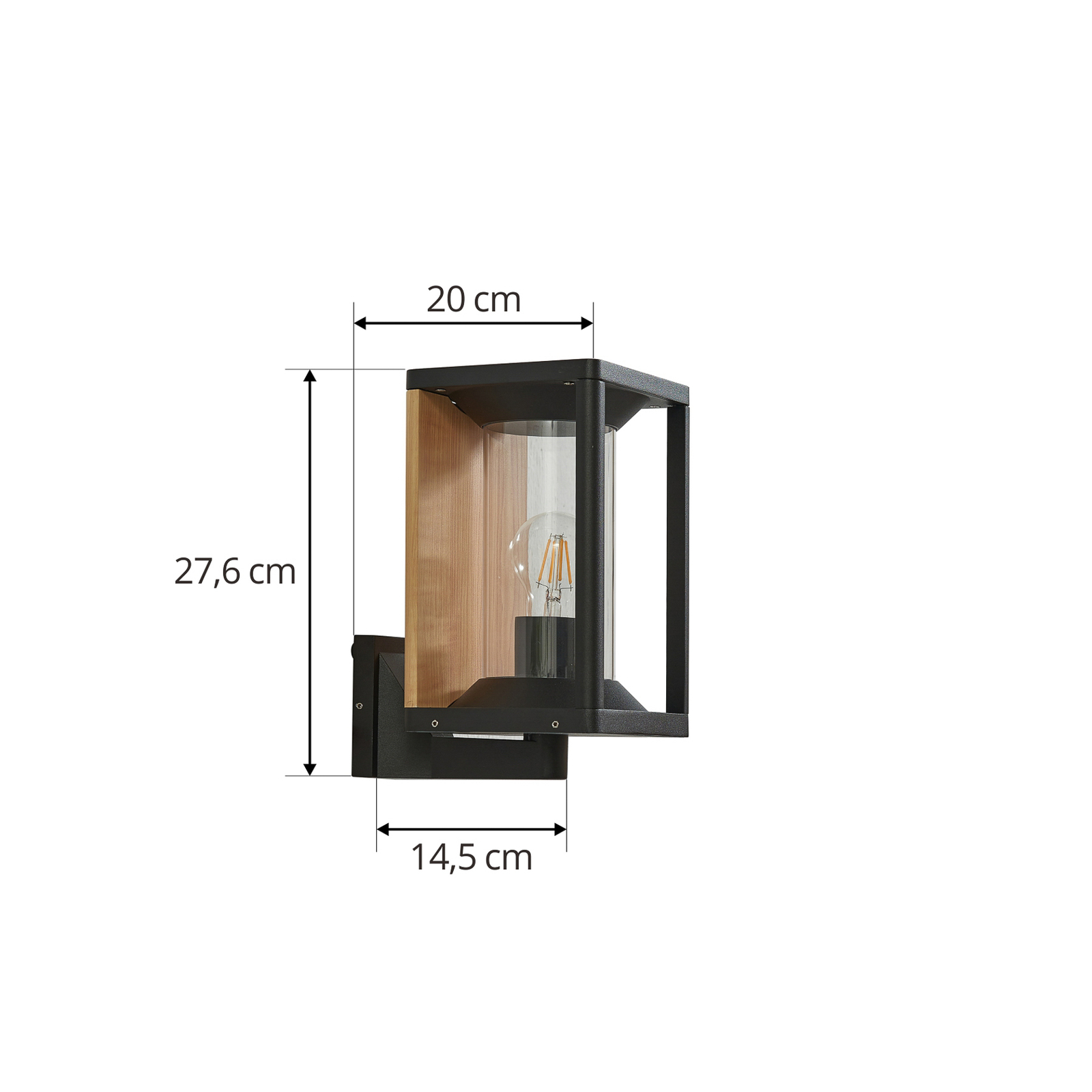 Candina Candeeiro de Parede Exterior IP65 Limpar - Lucande