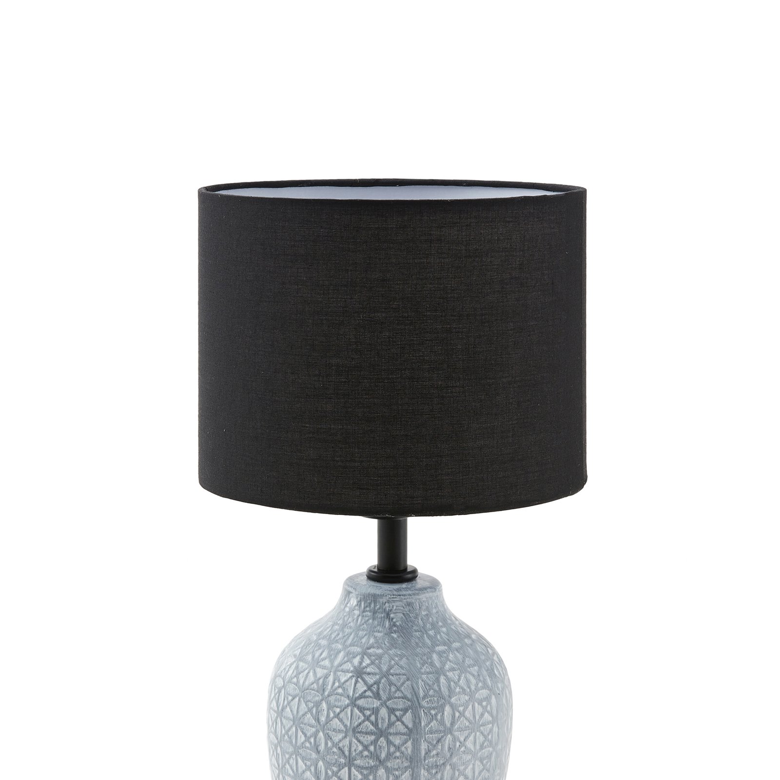 Lampa stołowa Lindby Thalassia szary/czarny Ø 20 cm