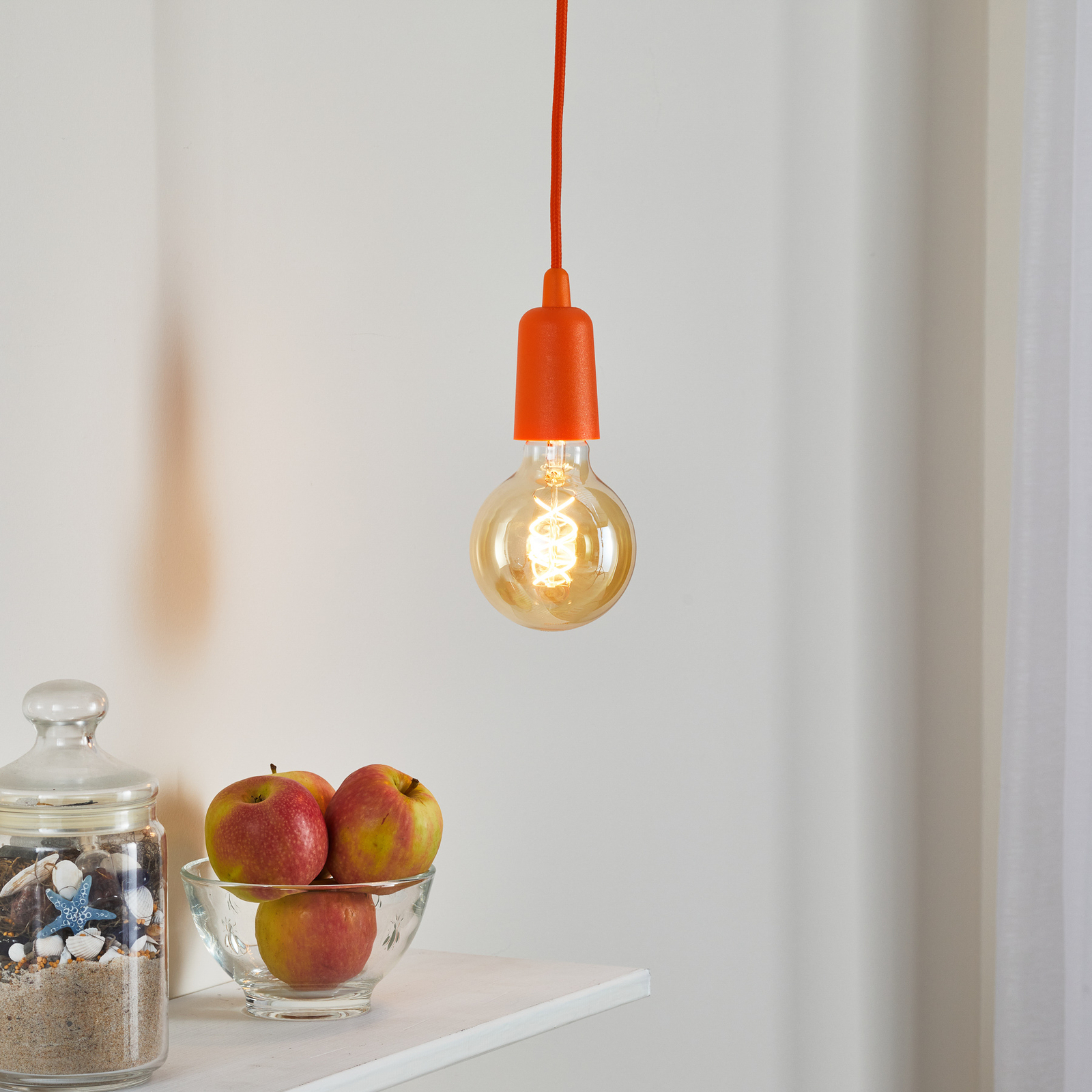 Brasil hanging light, orange, 1-bulb