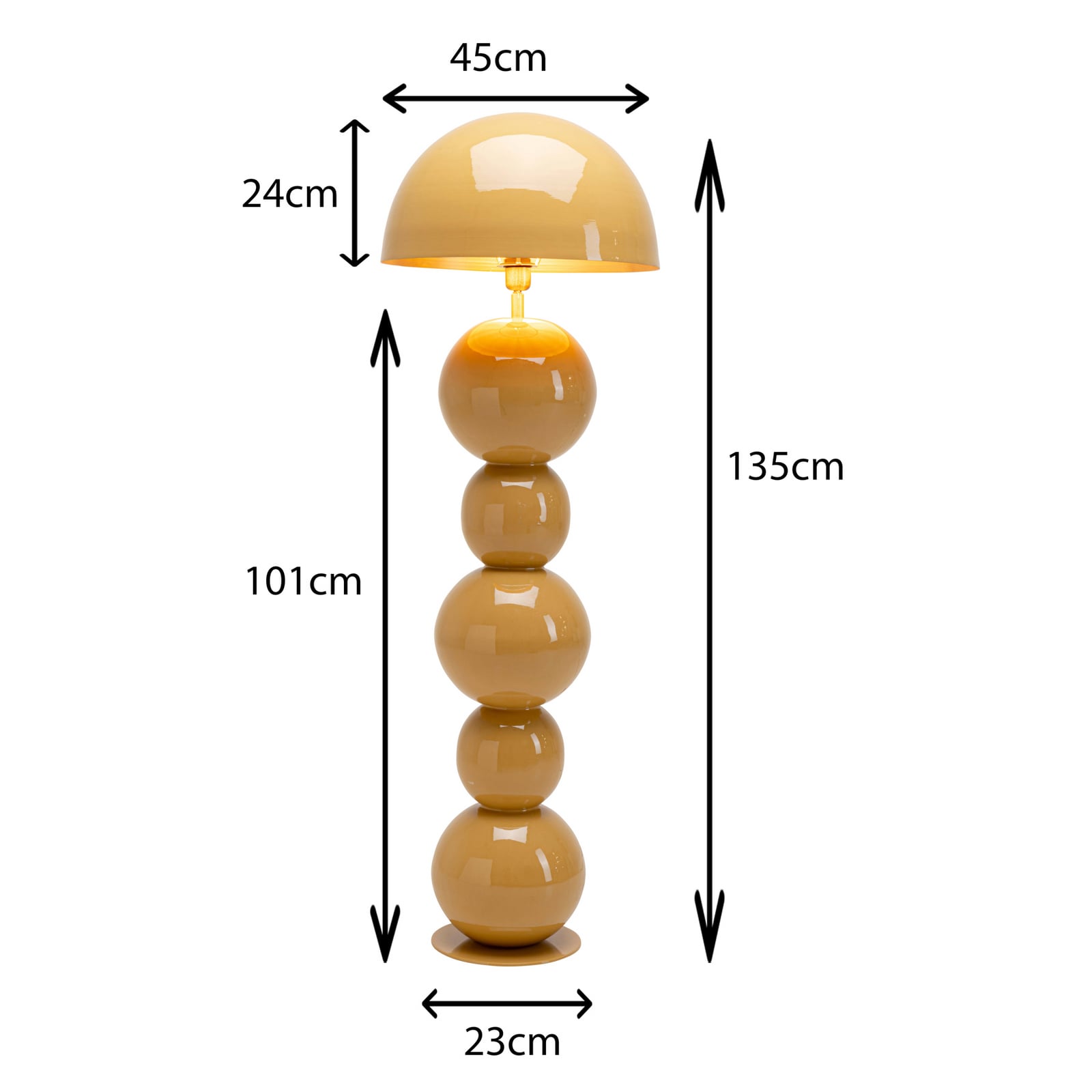KARE gulvlampe Candy, brun, stål, højde 125 cm, E27 KARE gulvlampe Candy, brun, stål, højde 125 cm, E27