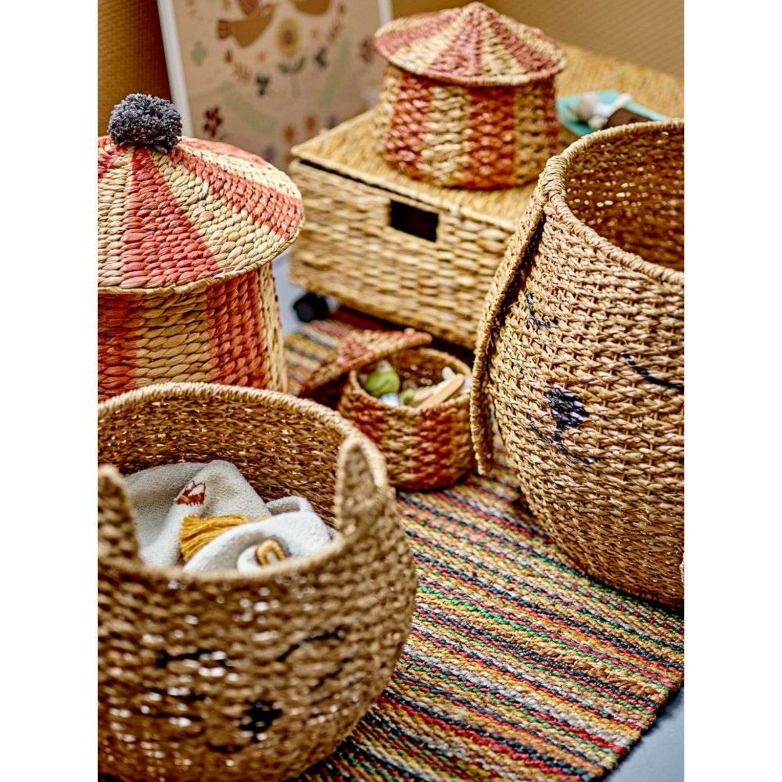 Milus Basket Bankuan Grass 2 pcs. Nature - Bloomingville