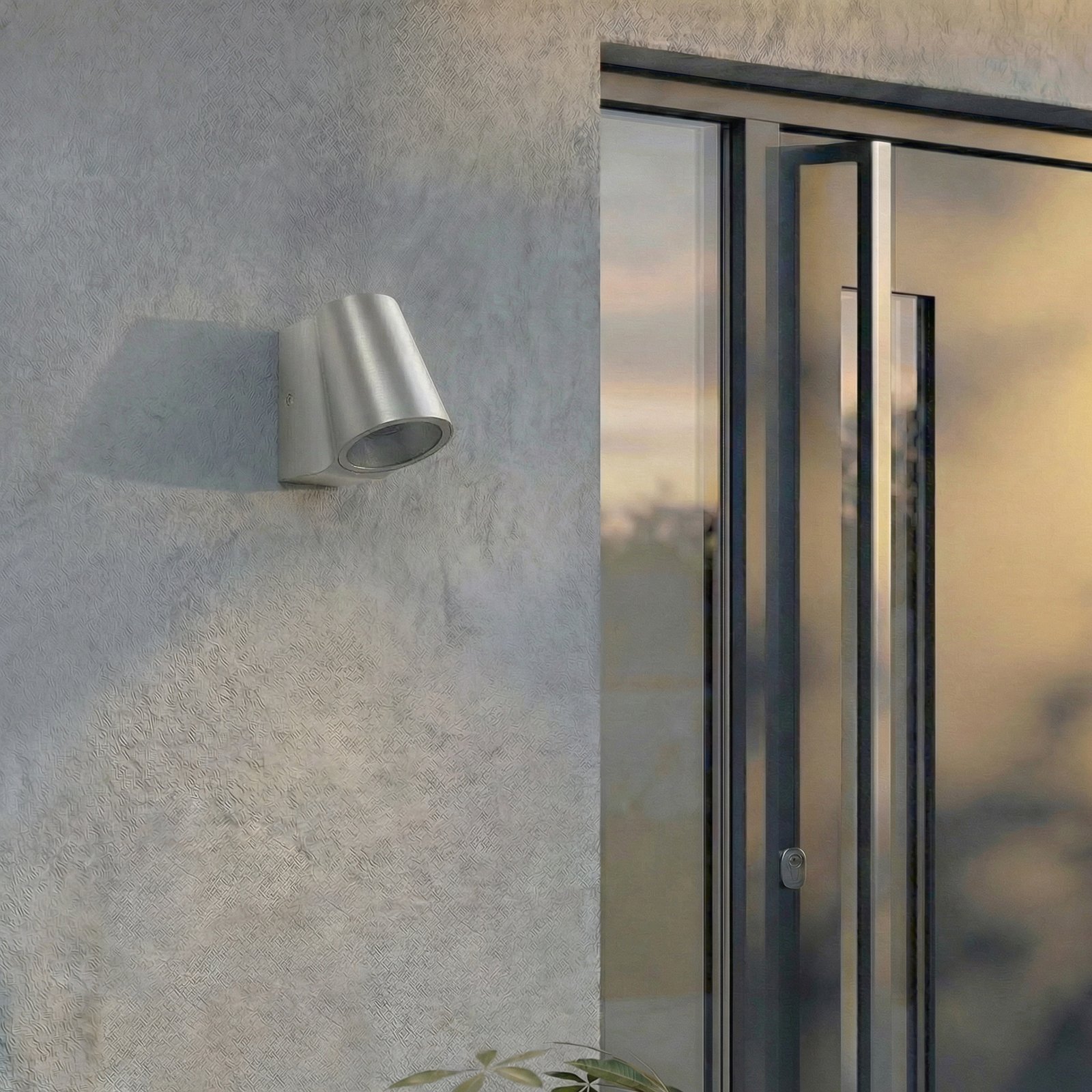 Lindby LED εξωτερικός φωτισμός τοίχου Illuvia, αλουμίνιο, IP54