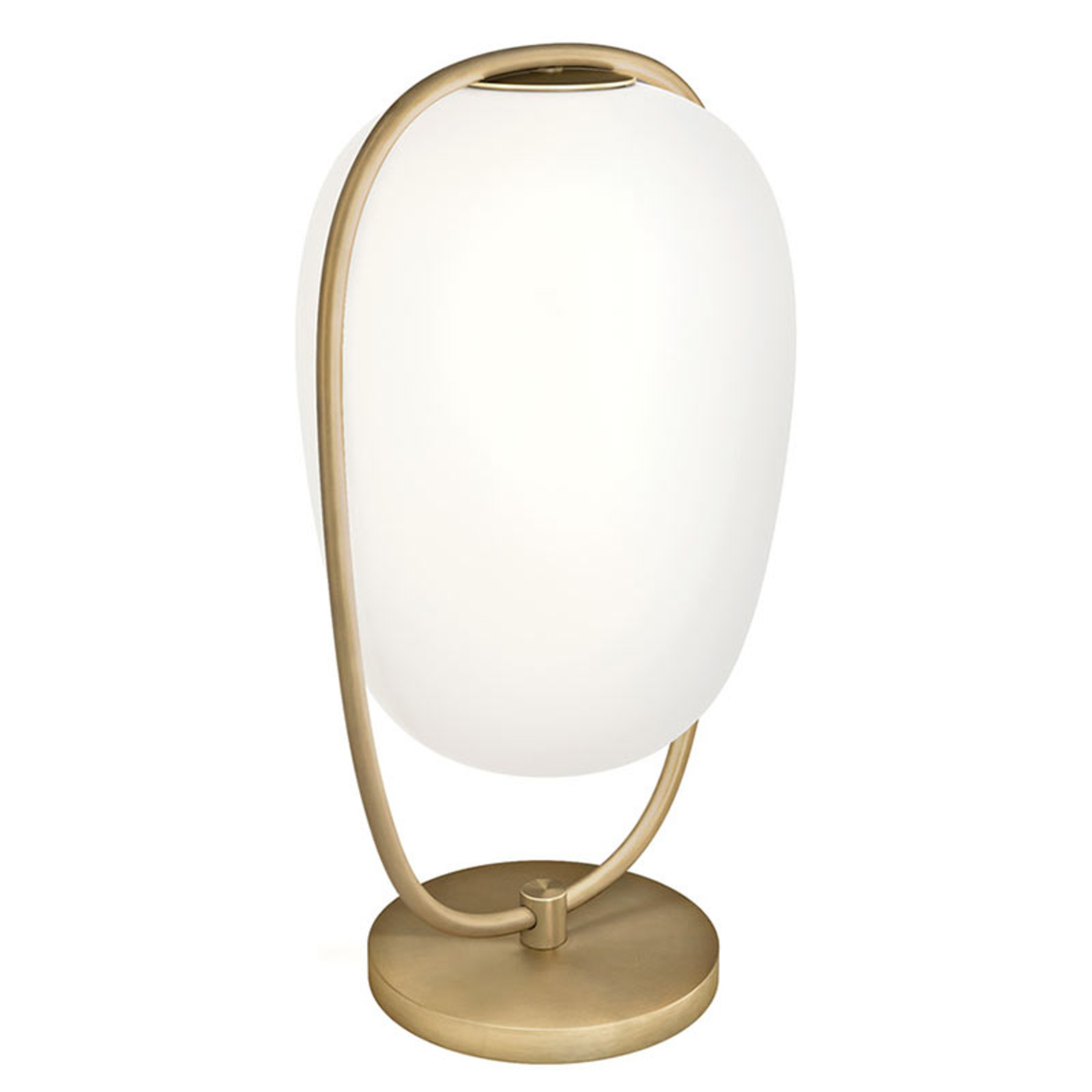 Kundalini Lannà table lamp with handblown glass, for Living / Dining Room, metal, glass, E27, 30 W, energy efficiency: A++, L: 22 cm, W: 20 cm, H: 40 cm